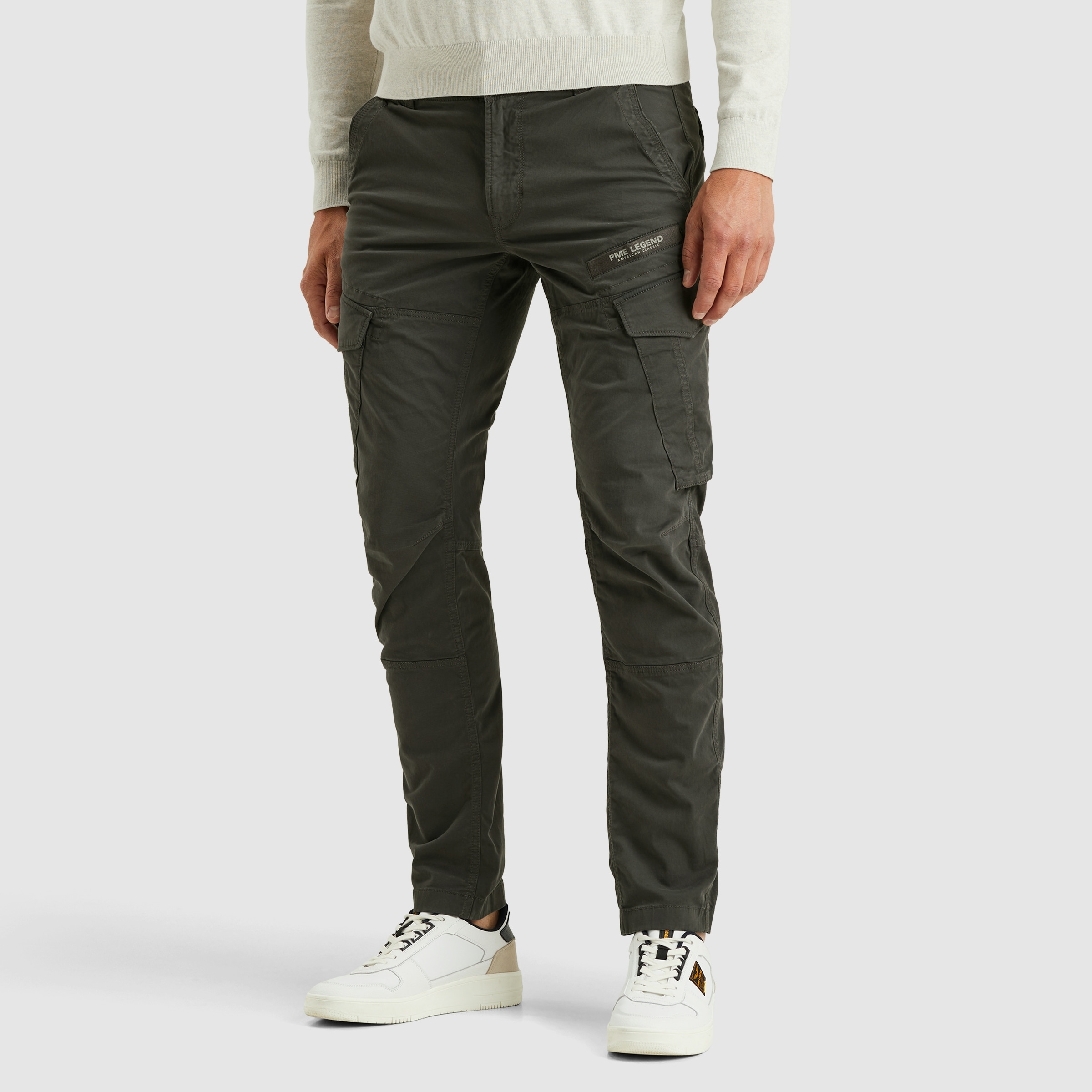 PME LEGEND Cargohose »Nordrop Stretch Twill«, mit Logo Stickerei
