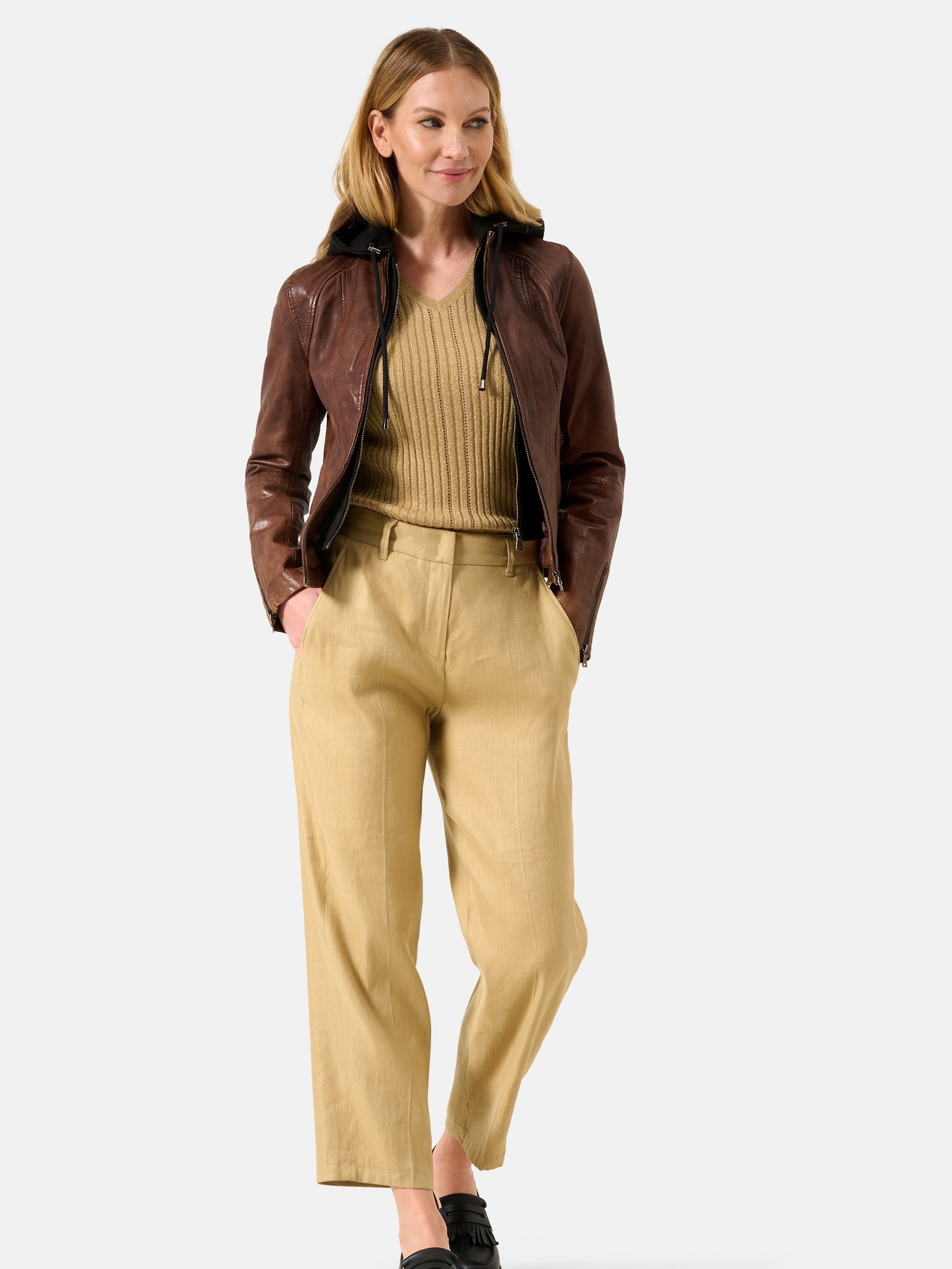 RICANO Lederjacke »Lederjacke Dalia« Handgefertigt aus echtem Leder