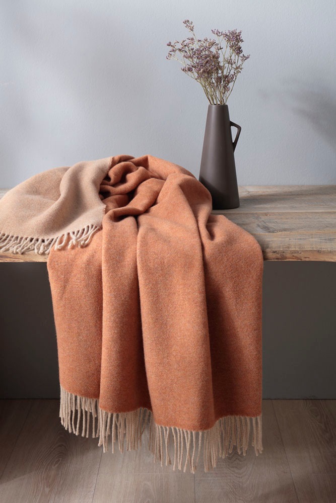 Biederlack Wohndecke "Soft Impression im Doubleface-Look" Wolle-Kaschmir-Mi günstig online kaufen