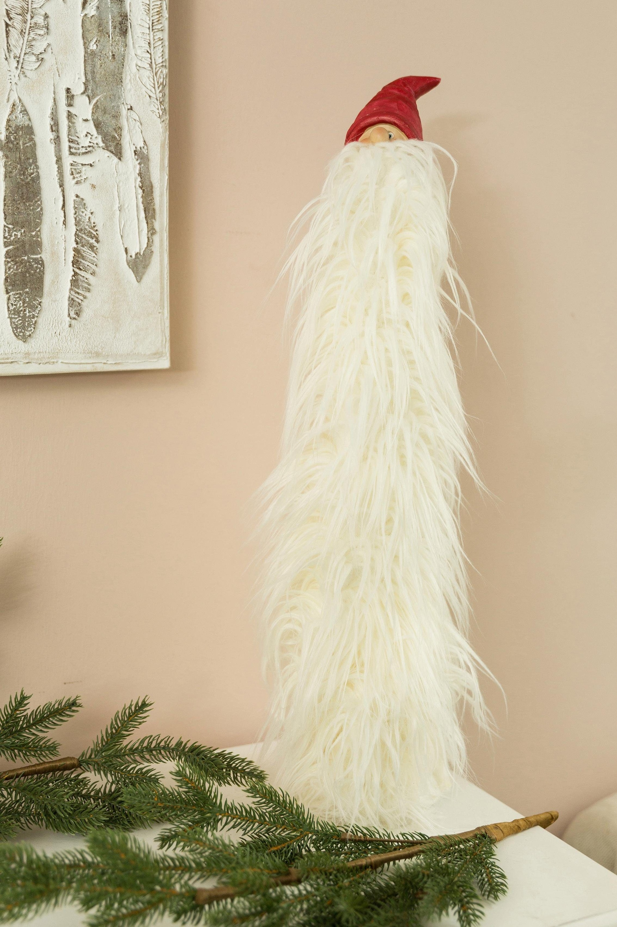 Myflair Möbel & Accessoires Weihnachtsfigur »Nikolauswichtel mit langem Rauschebart, Weihnachtsdeko«, Höhe 74 cm
