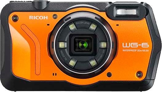 Ricoh Outdoor-Kamera »WG-6«, RICOH Objektiv, 11 Elemente in 9 Gruppen (5 asphärische Elemente), 20 MP, 5 fachx opt. Zoom