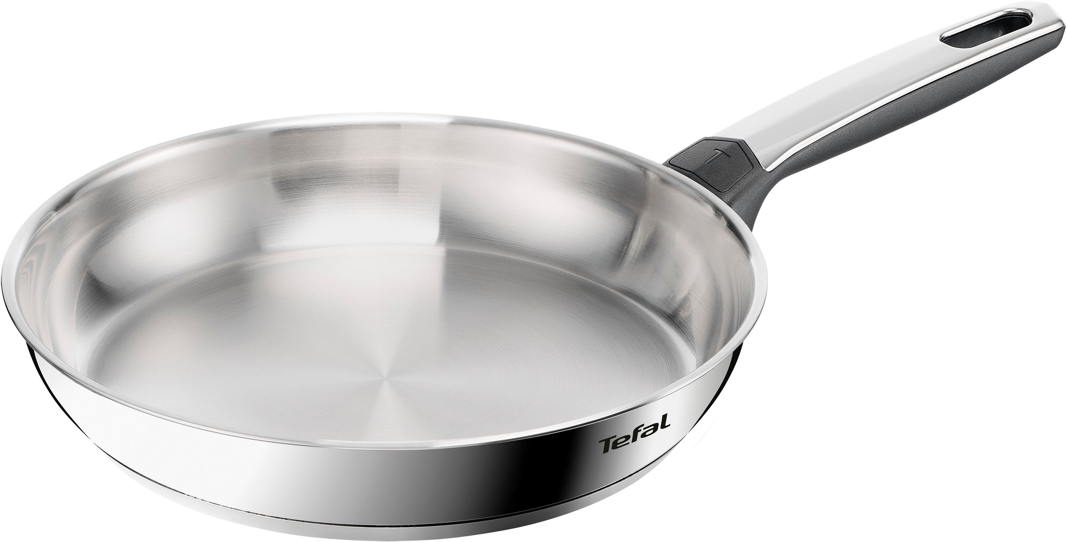 Tefal Bratpfanne "Emotion+" Edelstahl 1 tlg. Premium Edelstahl, Induktion, spülmaschinenfest, hochglanzpoliert