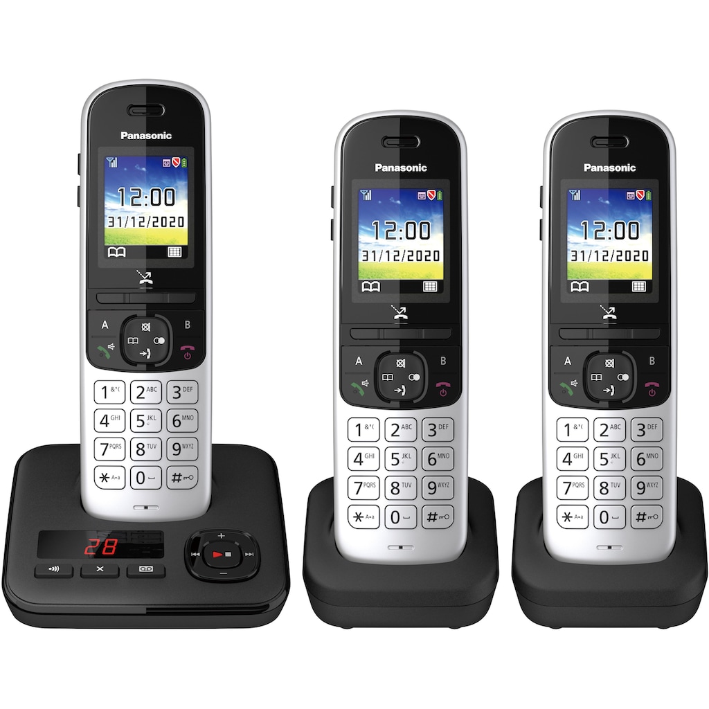 Panasonic Schnurloses DECT-Telefon »KX-TGH723 Trio«, (Mobilteile: 3)