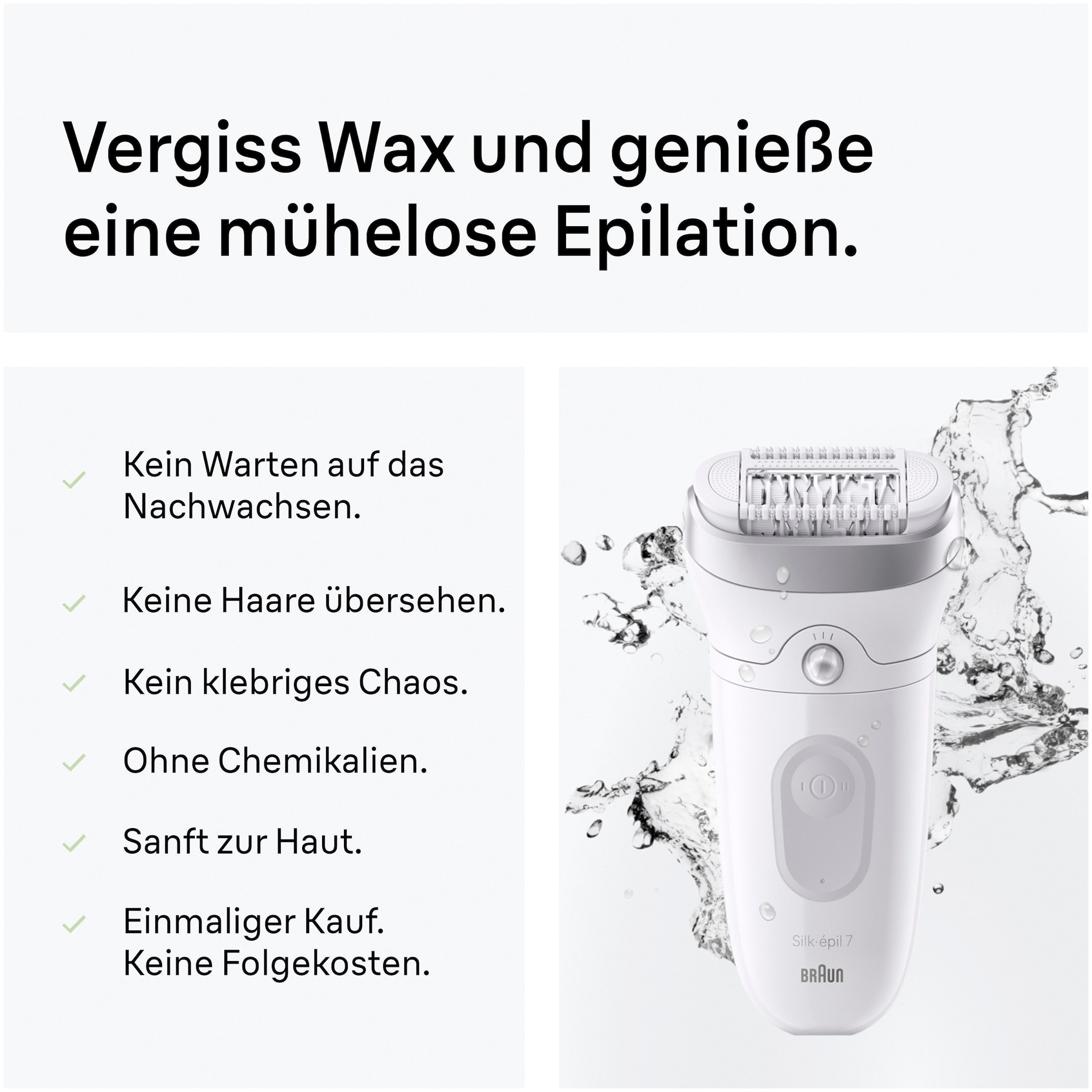 Braun Epilierer »Silk-épil 7 SE7-041« Rasier- & Trimmeraufsatz, Wet&Dry