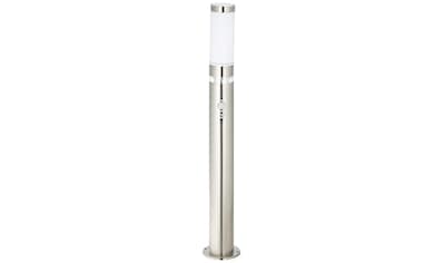näve Stehlampe »White Line«, 1 flammig-flammig, E27 max. 40W, weiß/nickel,  Kunststoff/Metall, h: 150cm, d: 55cm | Sale bei BAUR