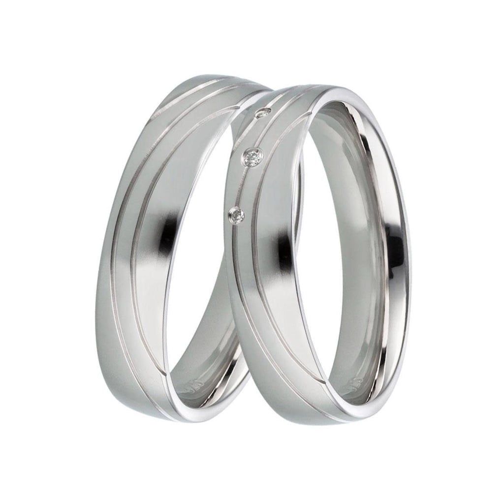 DOOSTI Trauring »Schmuck Geschenk Silber 925 Trauring Ehering Partnerring LIEBE«, Made in Germany, wahlweise mit oder ohne Brillanten