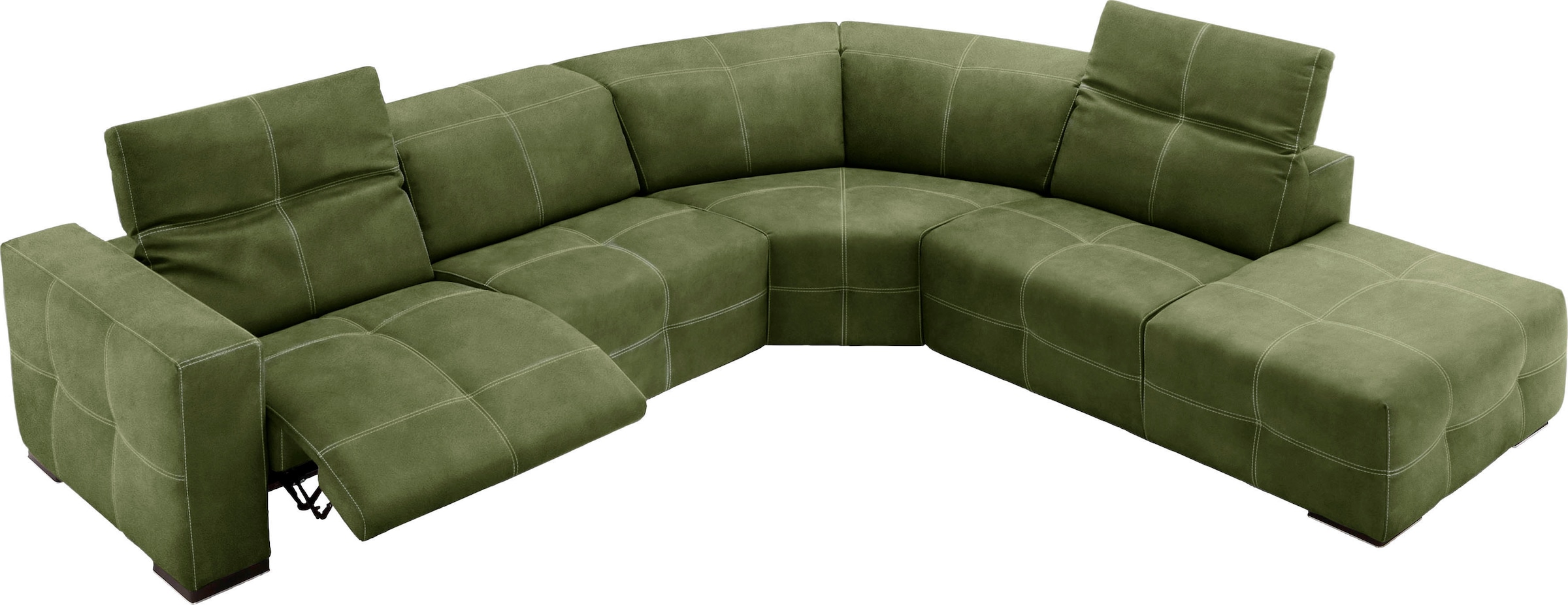 Egoitaliano Ecksofa "Sauvanne, Designsofa der Extraklasse, elegant und bequem, L-Form" wahlweise mit elektrischer Relaxfunktion, Kopfteilverstellung