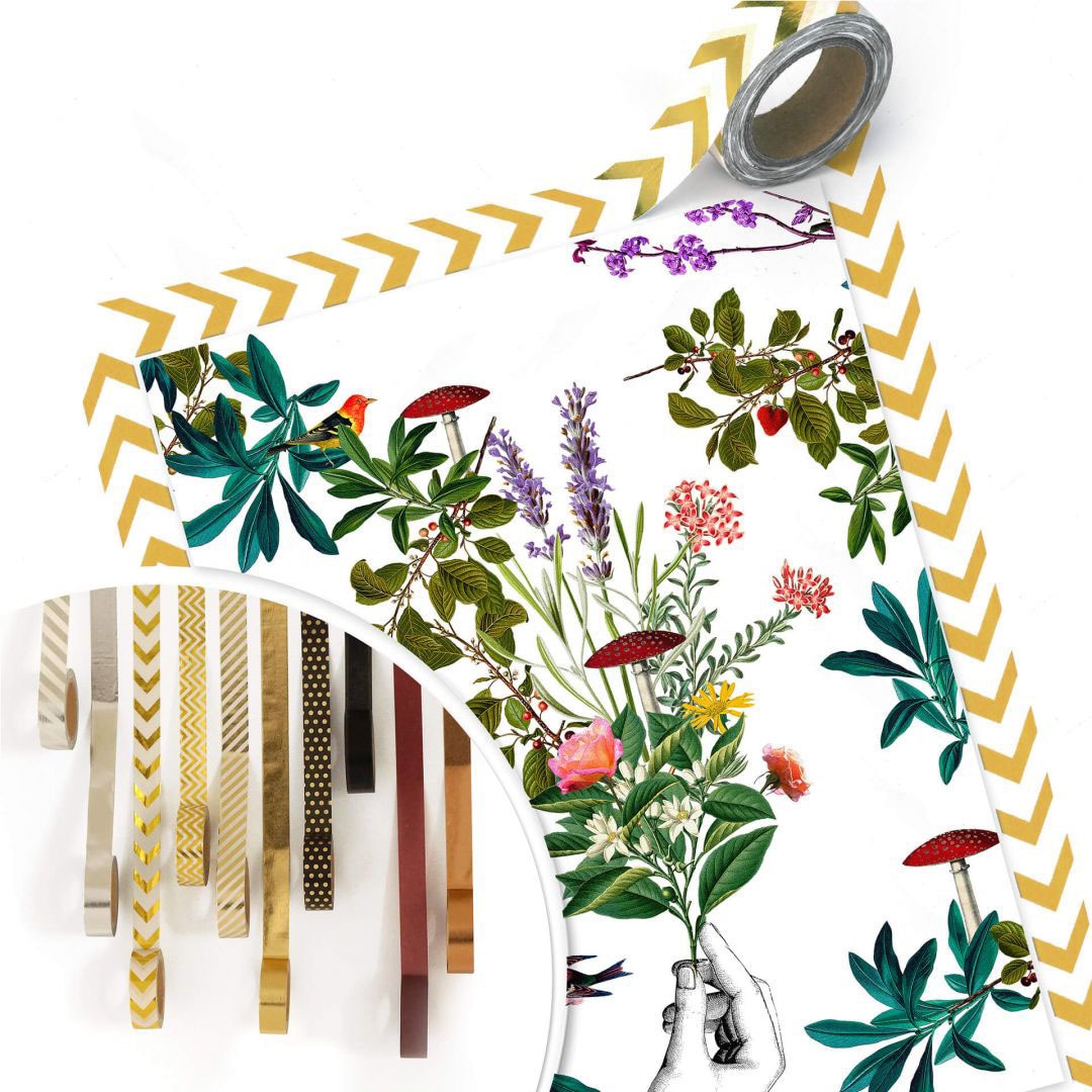 Wall-Art Poster »Botanical Weiß Blumenstrauß«, Schriftzug, (1 St.), Poster ohne Bilderrahmen