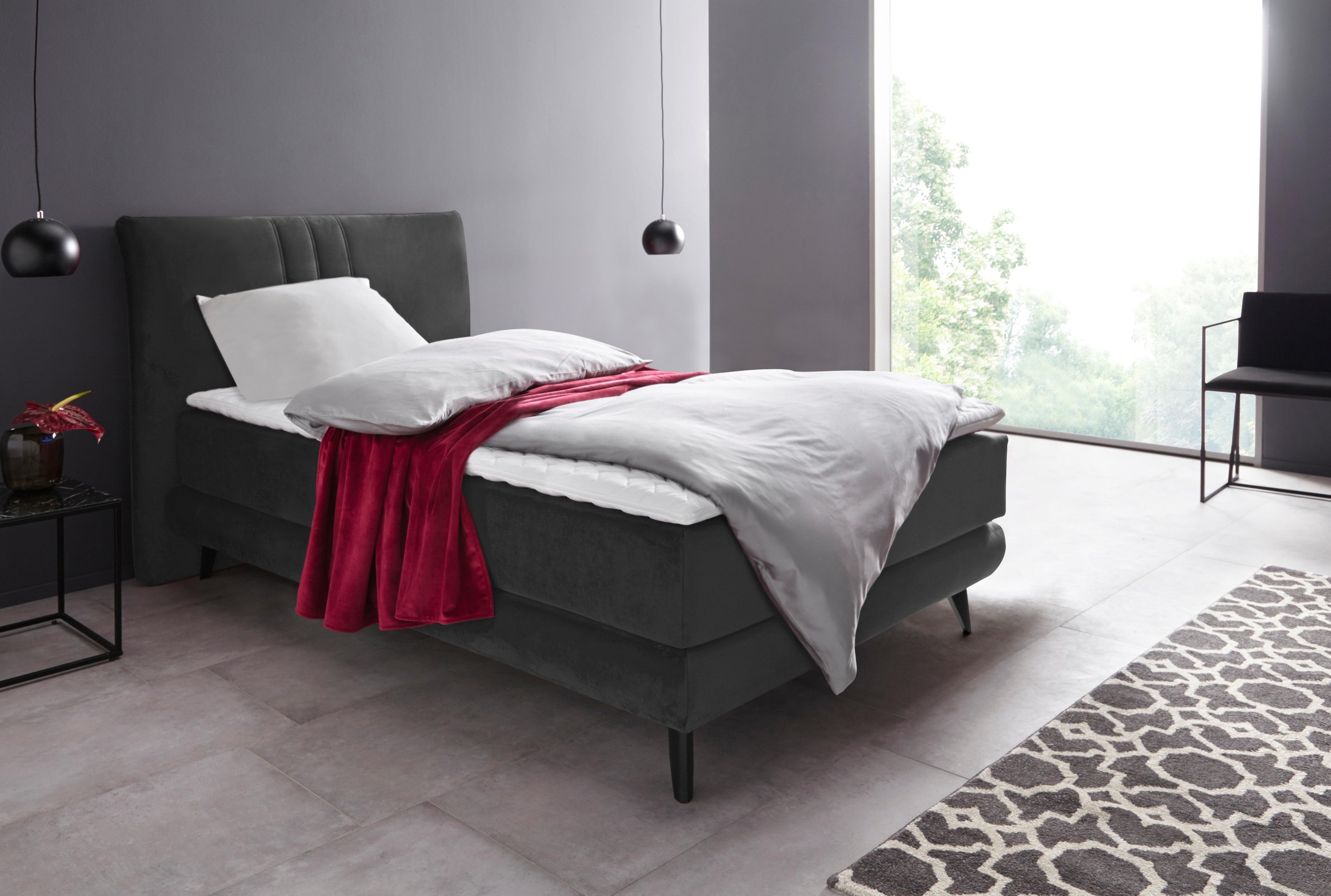 Places of Style Boxspringbett »Skien«, incl. Kaltschaumtopper, 2 Härtegrade, 3 Ausführungen