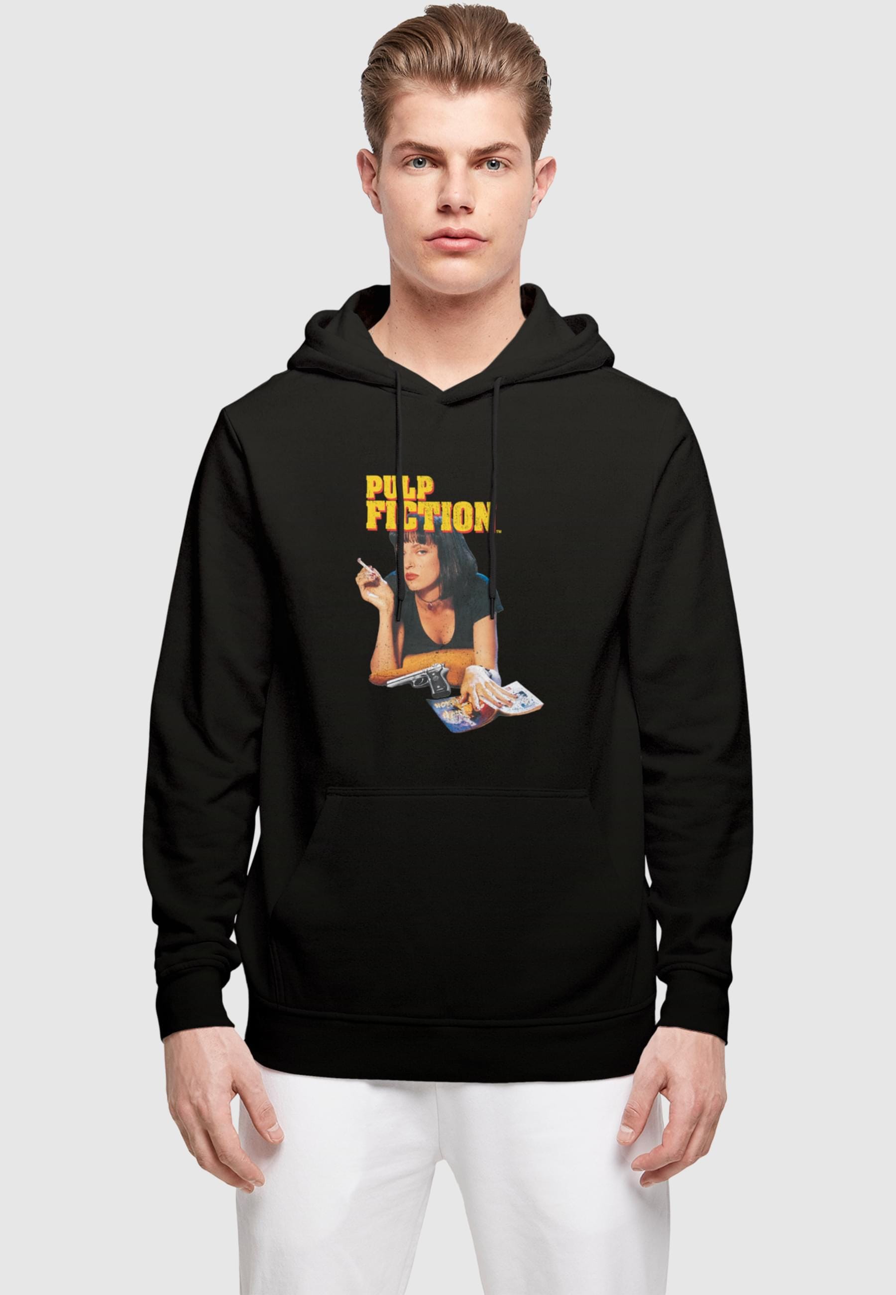 Merchcode Kapuzensweatshirt »Merchcode Pulp Fiction - Vintage Mia Vallace Basic Hoody«, (1 tlg.)