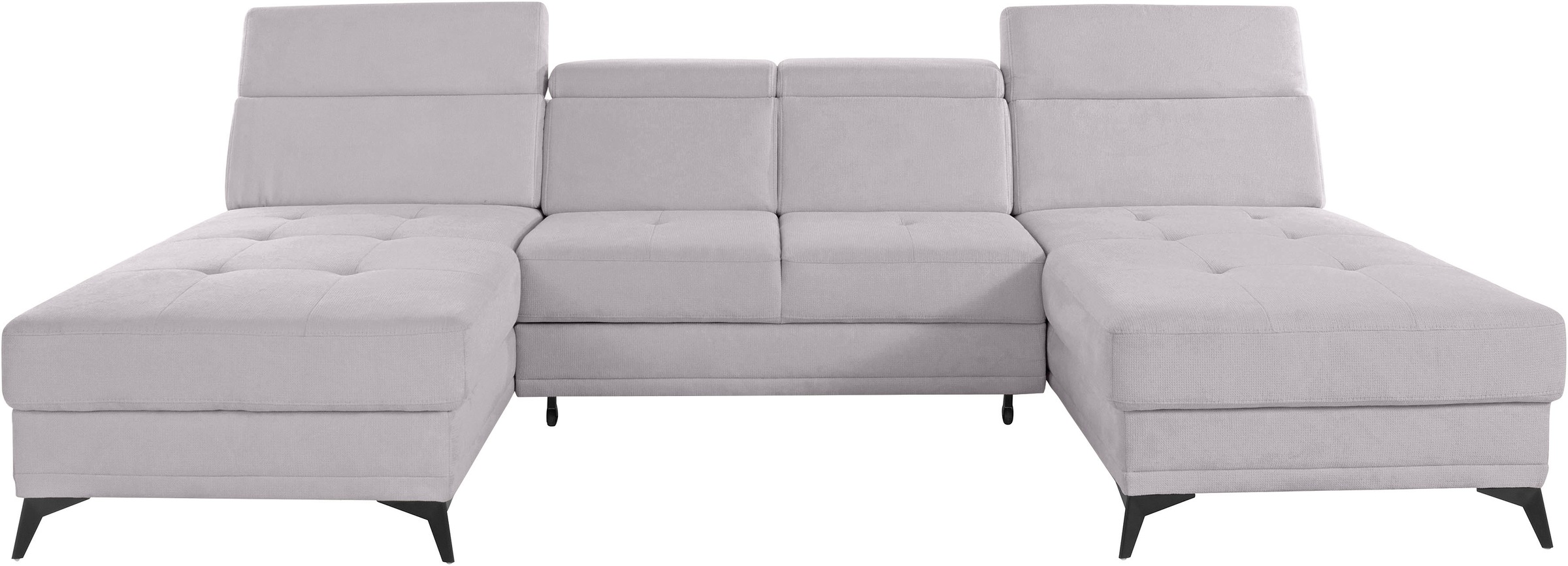 Home affaire Wohnlandschaft "Cardiz U-Form" inkl.Kopfteilverstellung und Fe günstig online kaufen