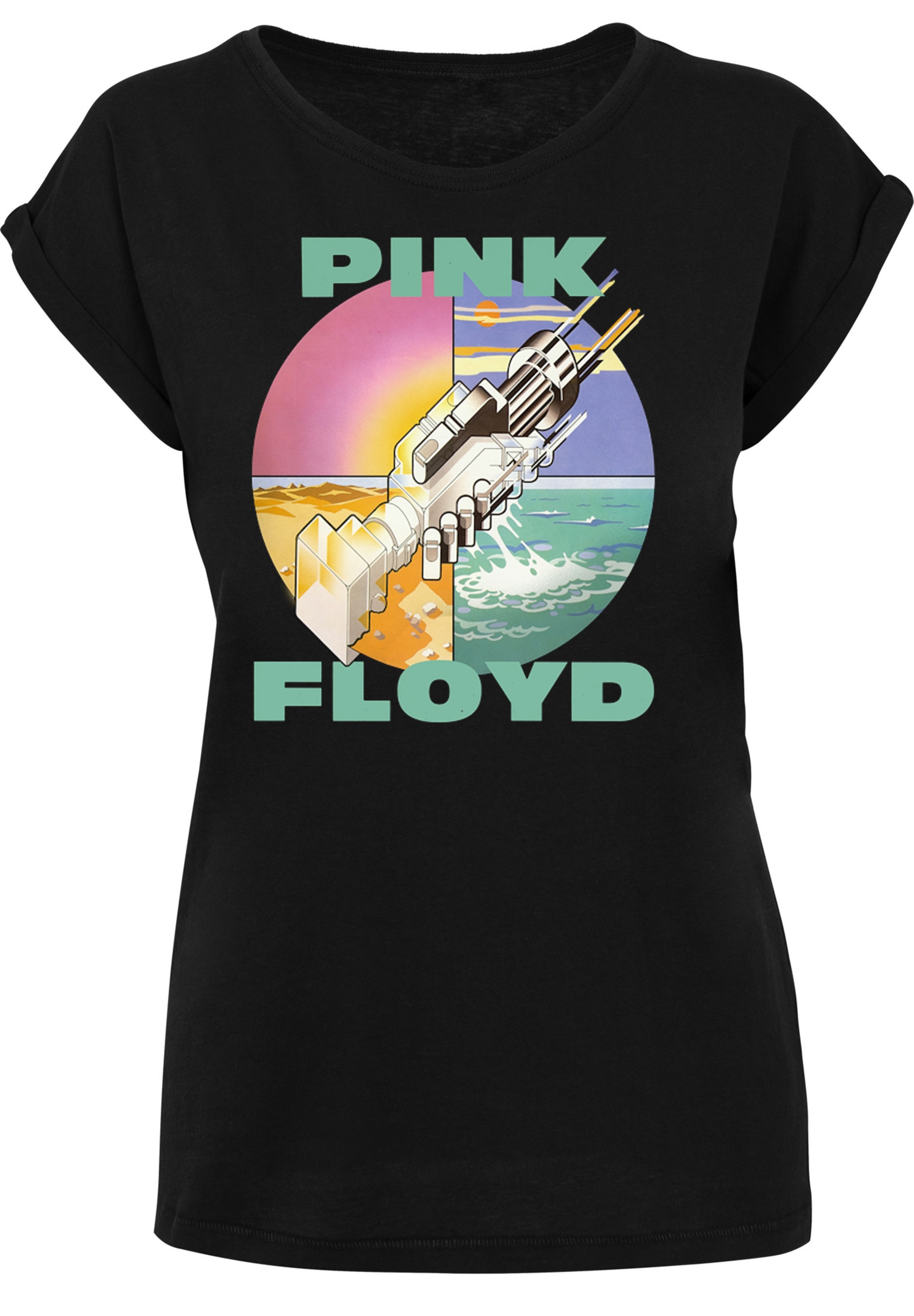 F4NT4STIC T-Shirt »Pink Floyd Wish You Were Here Rockband«, Damen,Premium Merch,Regular-Fit,Kurze Ärmel,Bandshirt