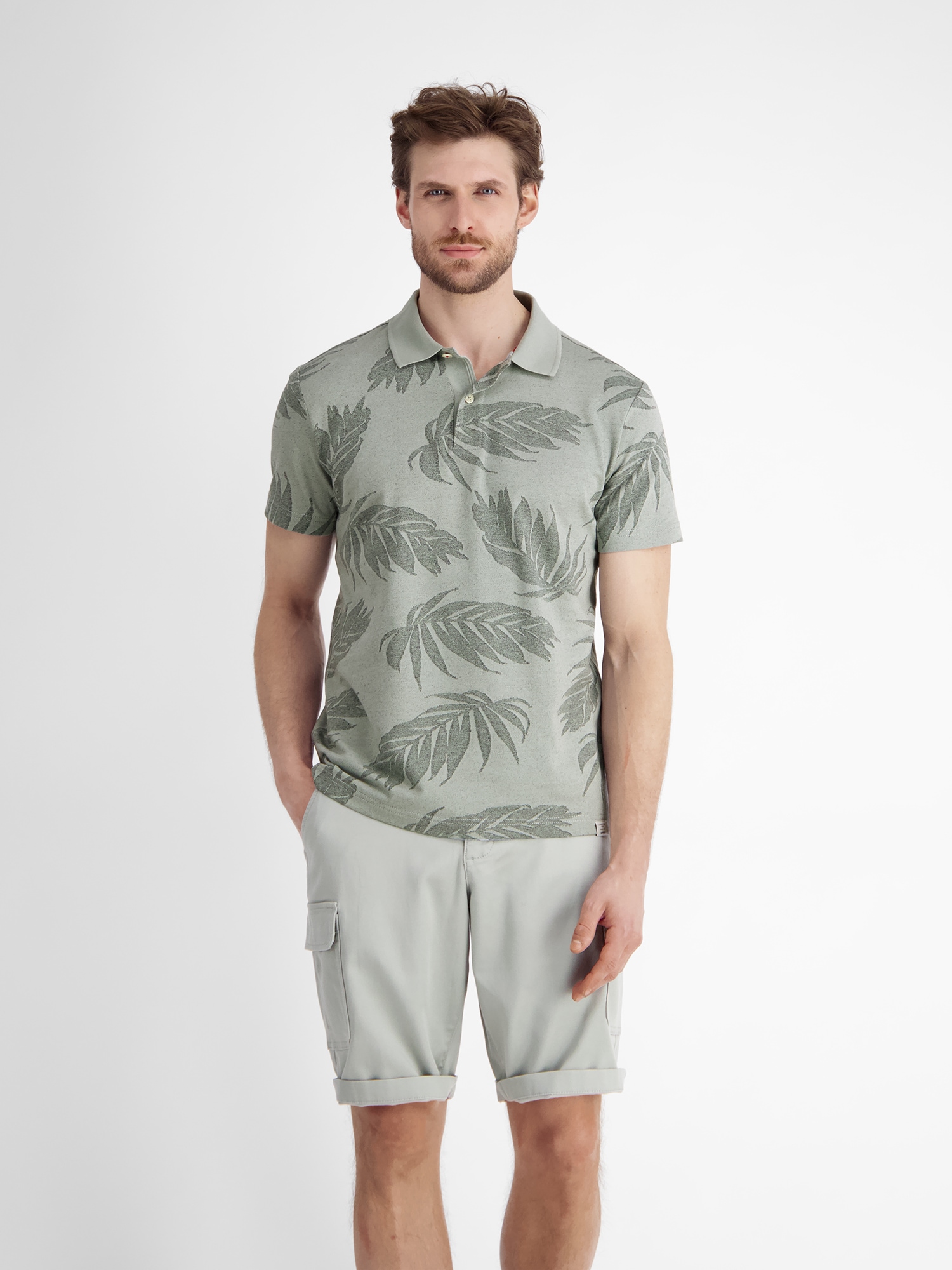 LERROS Poloshirt "Jacquard Poloshirt für Herren"