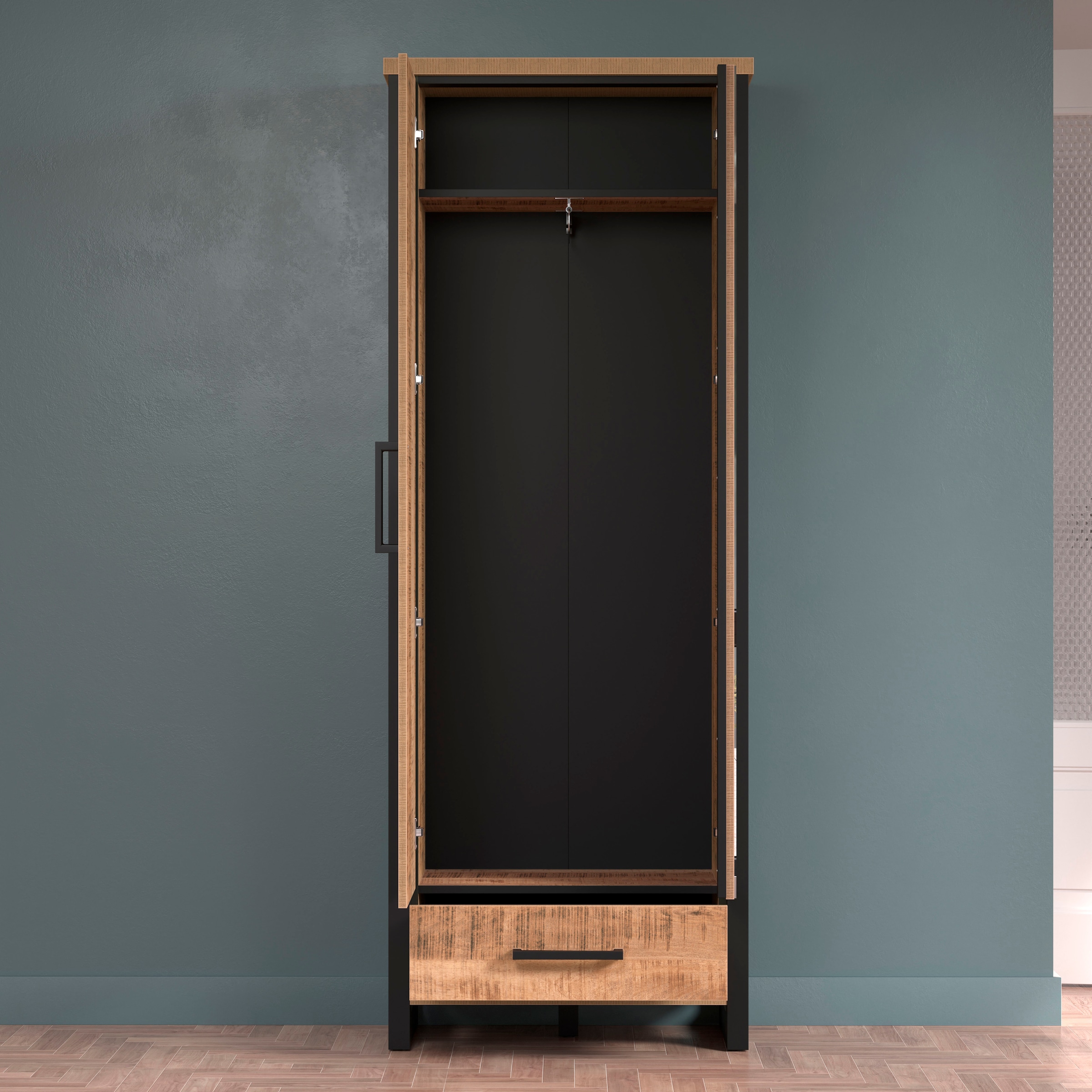 Home affaire Garderobenschrank "Elda" 1 Stk. tlg. Schrank mit ausziehbarer günstig online kaufen