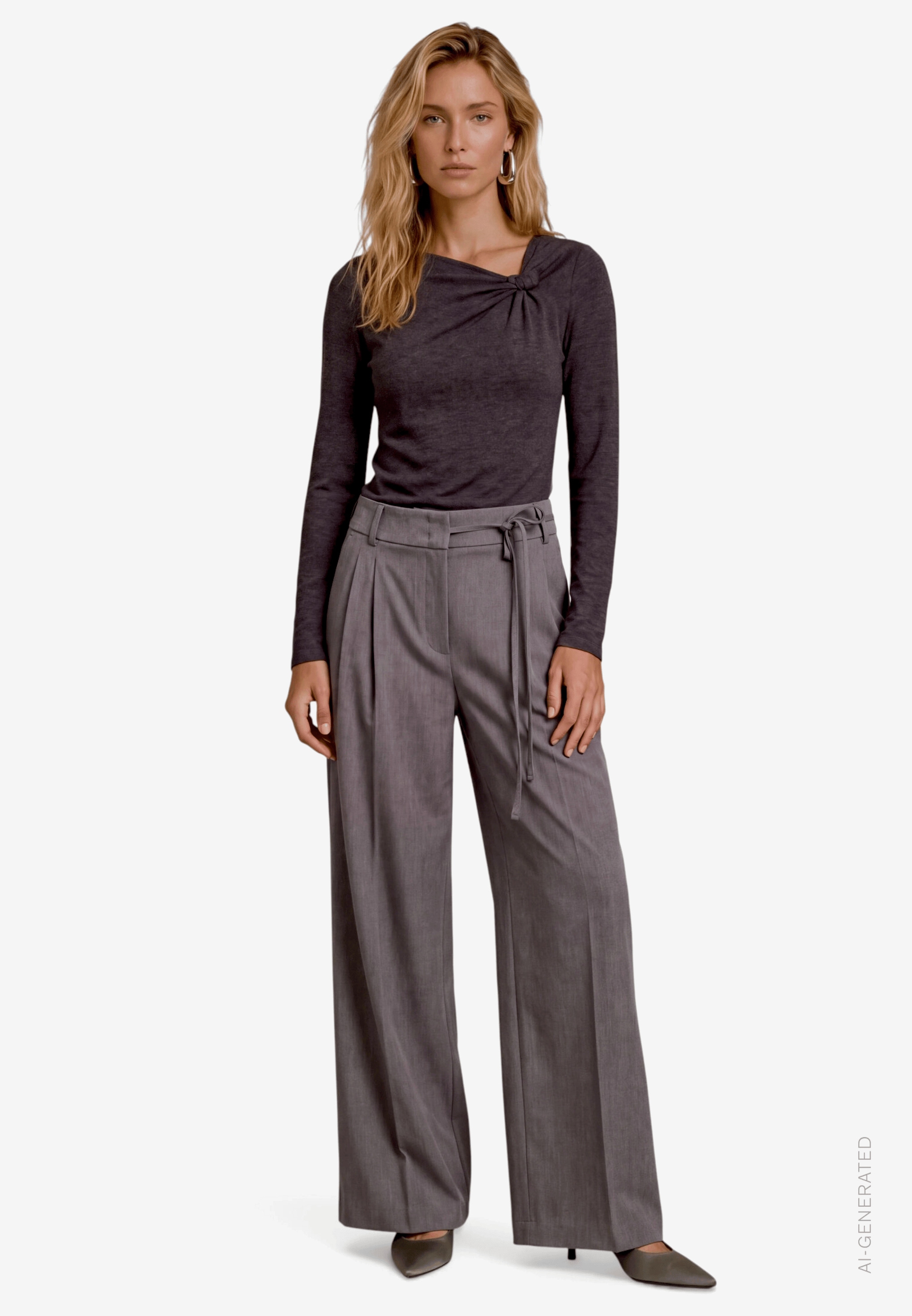 Zero Langarmshirt mit Schnalle / Stretch / Meliert