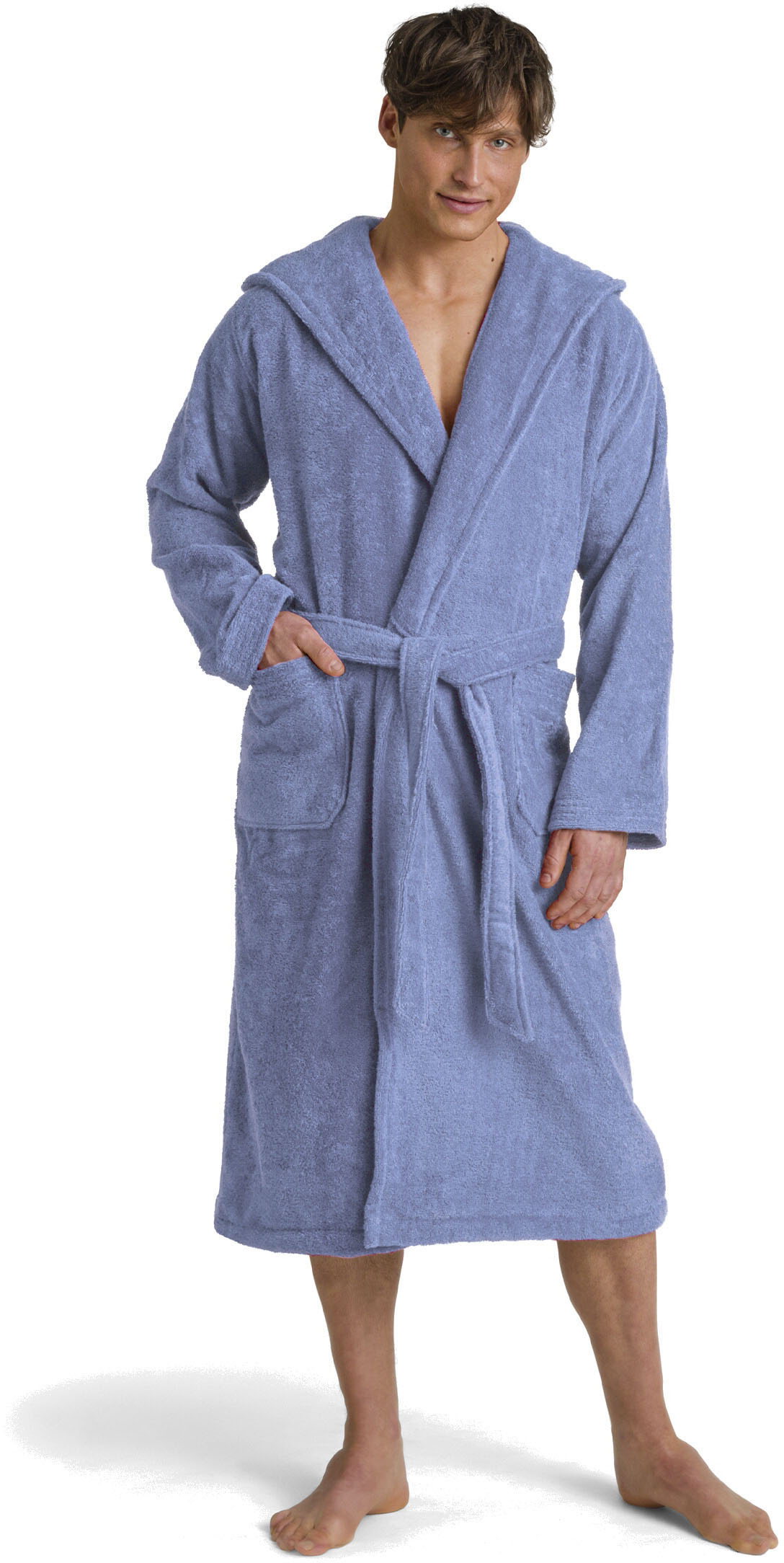 Thumbnail - Möve Unisex-Bademantel "Superwuschel Kapuze, ideal für Sauna & Spa, Hotelbademantel" 1 Stk. in Uni