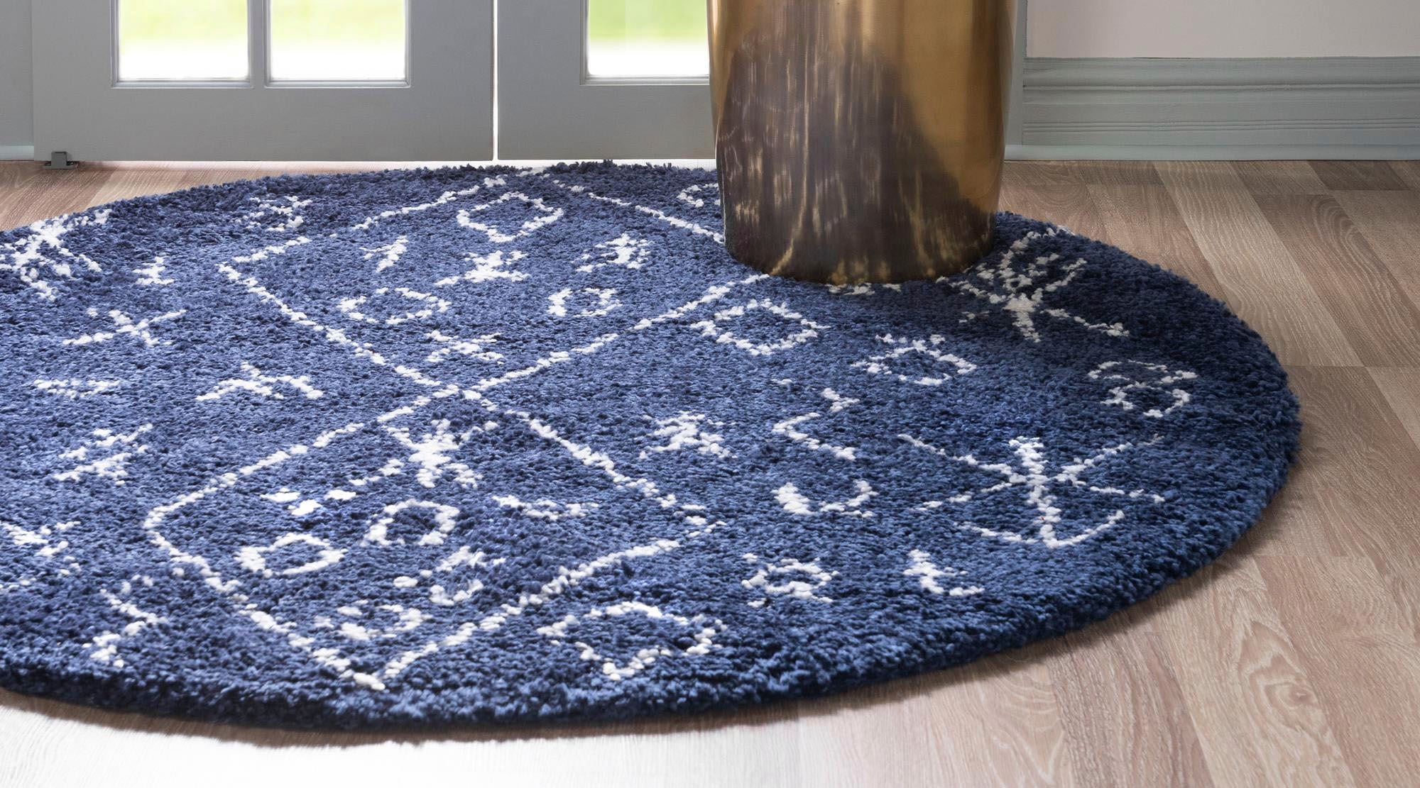 Myflair Möbel & Accessoires Hochflor-Teppich »Temara Shag Lagerräumung«, rund, 51 mm Höhe, gewebt, Scandi Design, ideal im Wohnzimmer & Schlafzimmer