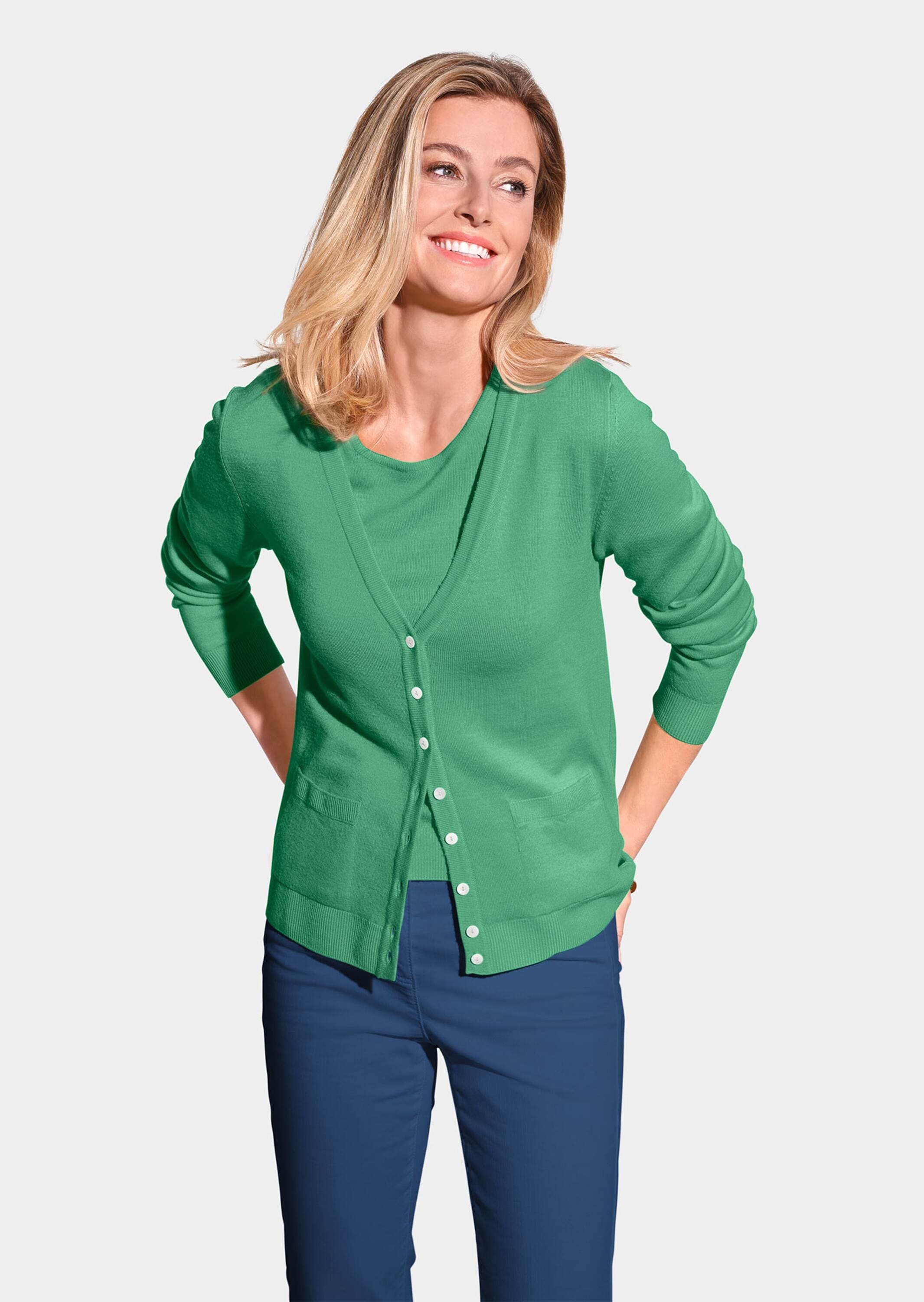 GOLDNER Strickpullover »Strickset Strick-Twinset aus Merino-Schurwolle«