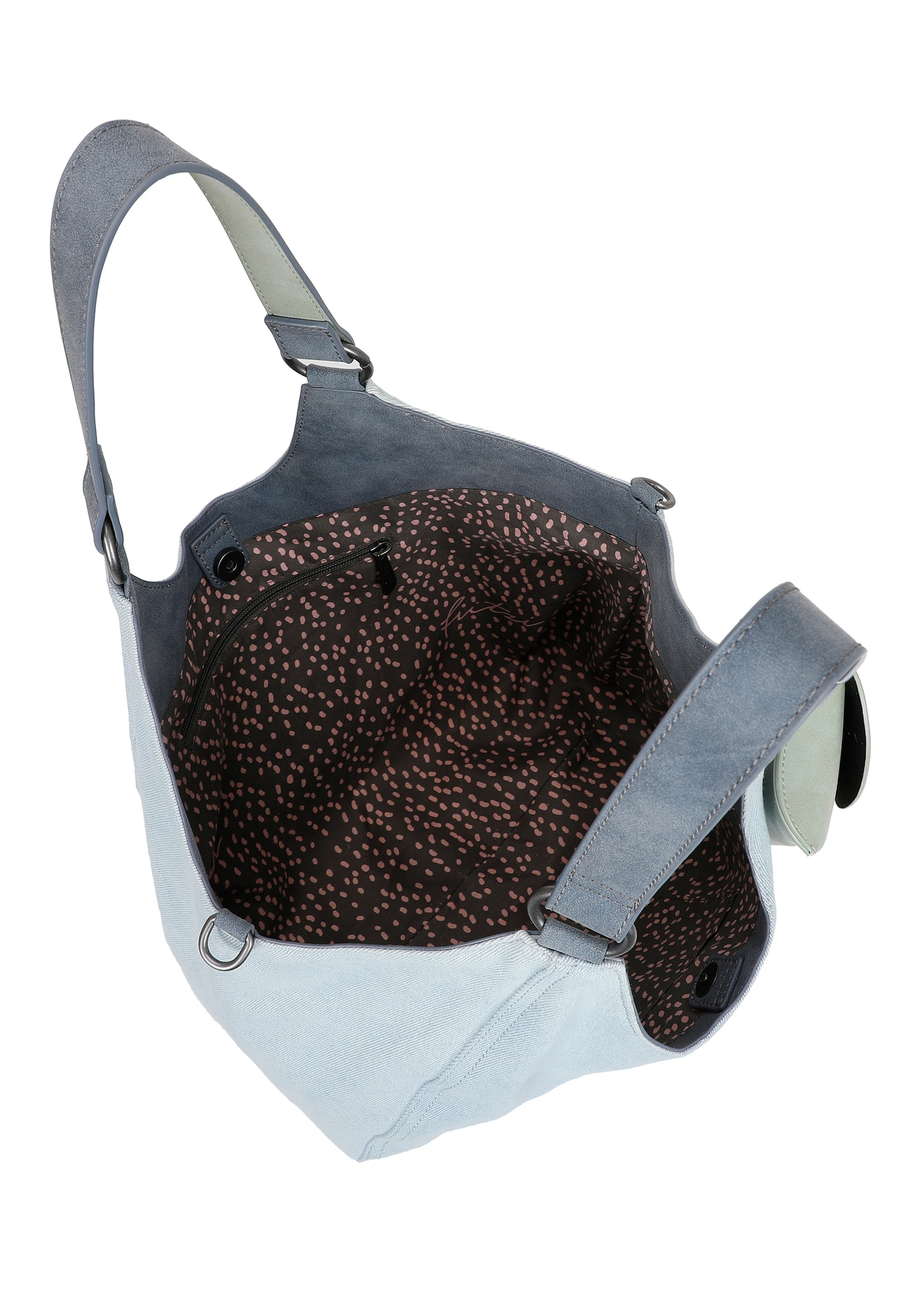 Fritzi aus Preußen Henkeltasche »Maxi Limited Washed Denim«, mit abnehmbarem Brillenetui