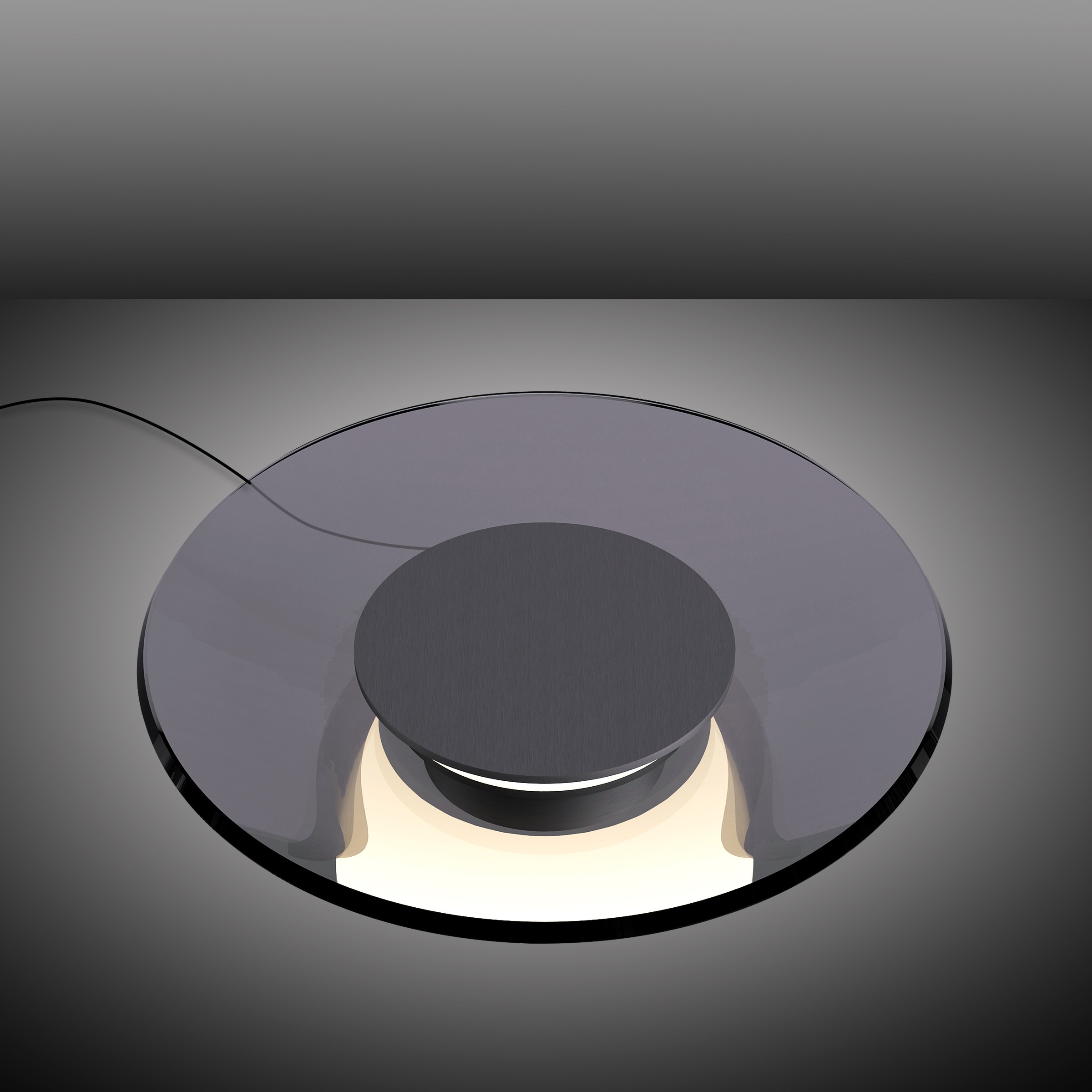 Neuhaus PURE LED Tischleuchte »PURE Moon« LED-Board 1 Stk. Warmweiß Stufenloses dimmen per Touchdimmer, Rauchglas