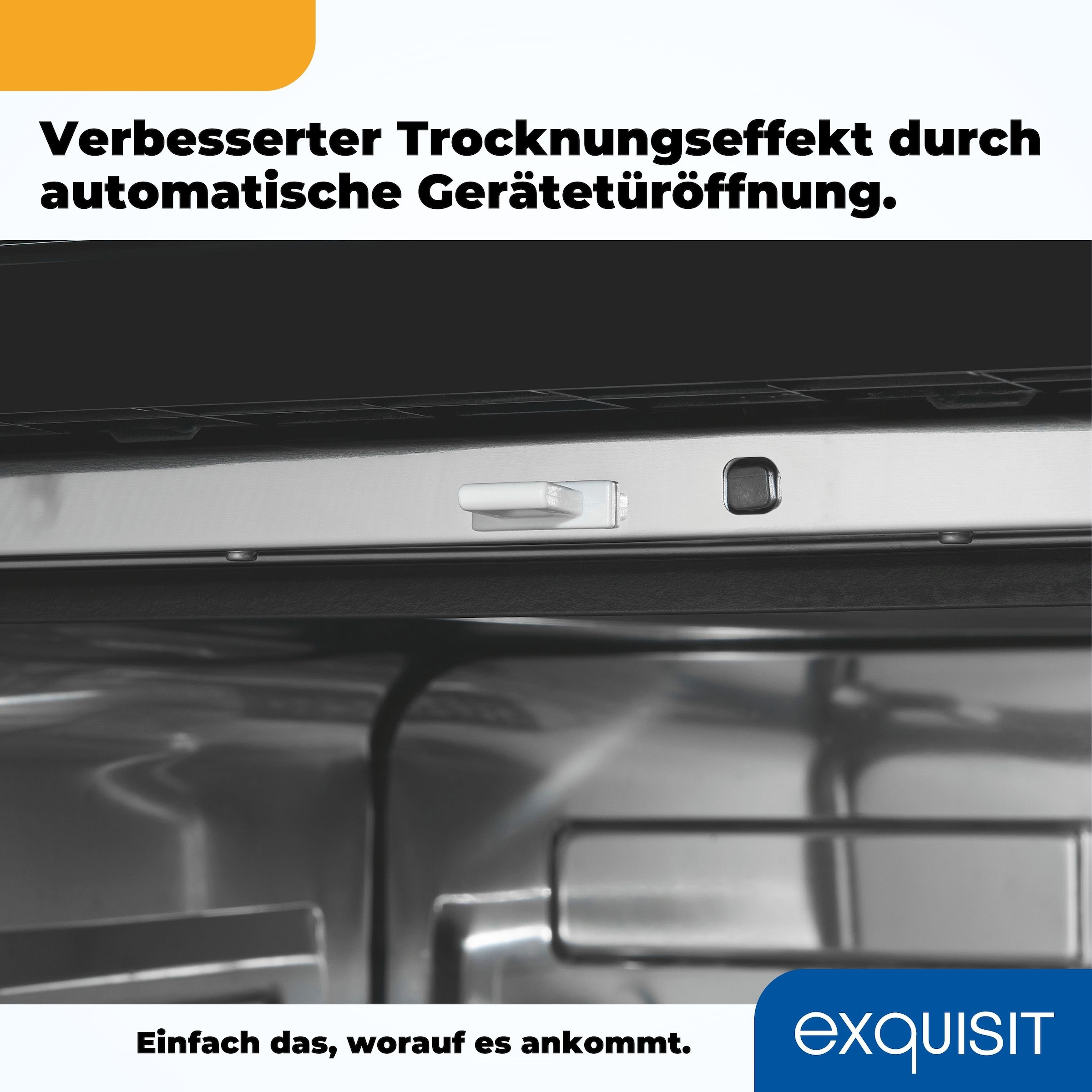 exquisit Standgeschirrspüler »GSP6312-030C schwarz« 9,8 l 12 tlg. Maßgedecke 12 Maßgedecke, 6 Programme, LED, Besteckkorb, Auto Door Open, AquaStop