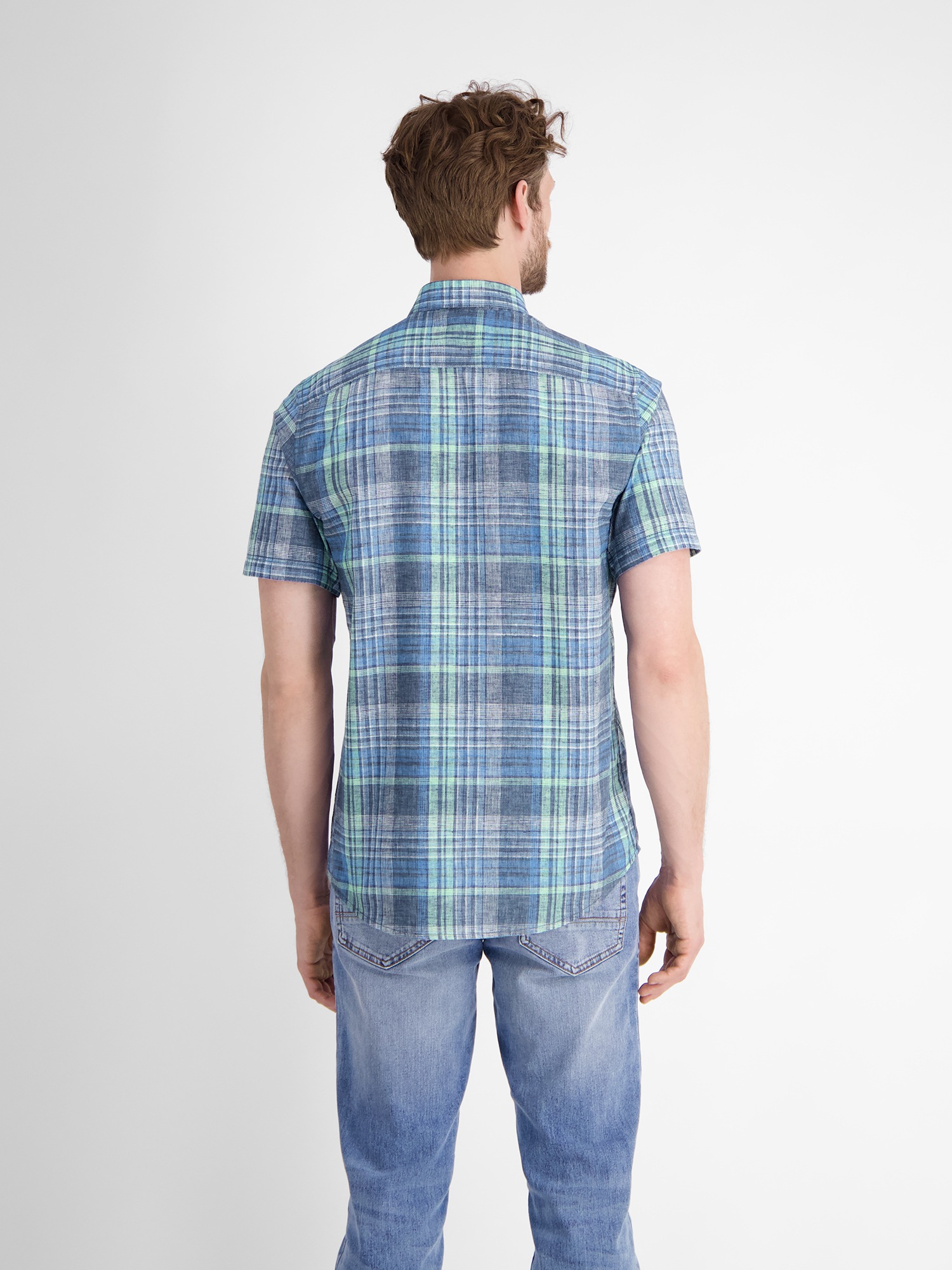 Thumbnail - LERROS Kurzarmhemd "Herren Karohemd in leichter Strukturqualität"