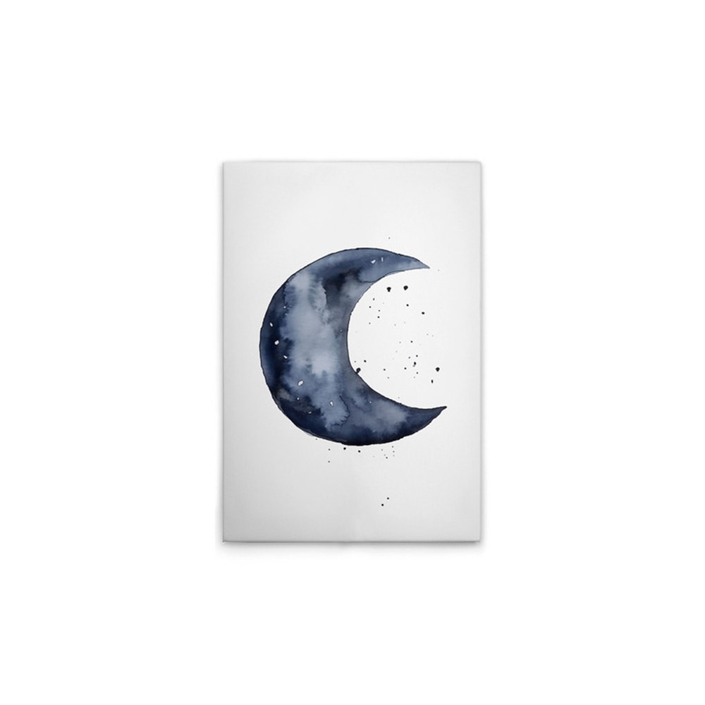 A.S. Création Leinwandbild "Blue Crescent - Wandbild Weiß Blau Keilrahmen K günstig online kaufen