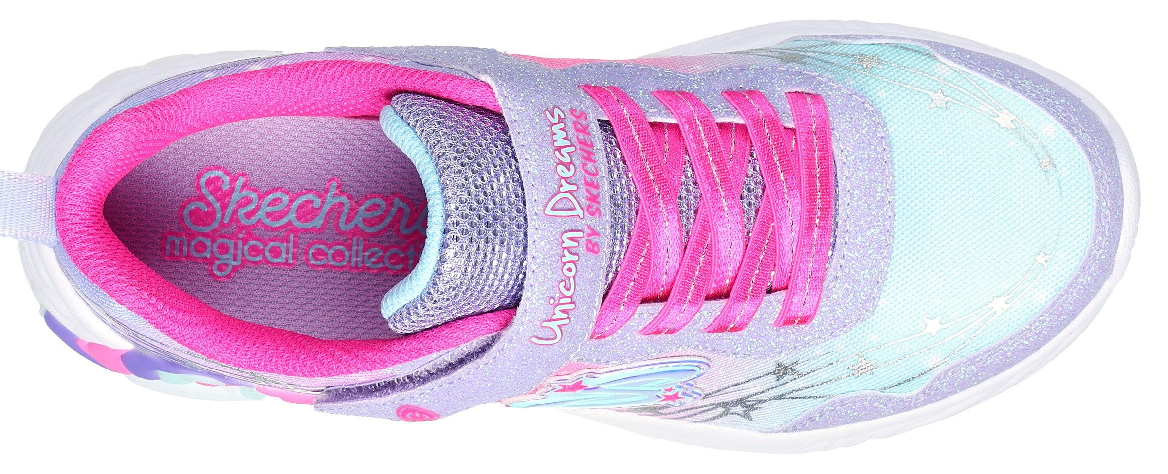 Skechers Kids Sneaker »UNICORN DREAMS«, Blinkschuh, Klettschuh, Kinderschuh mit Gummizug und Klettriegel