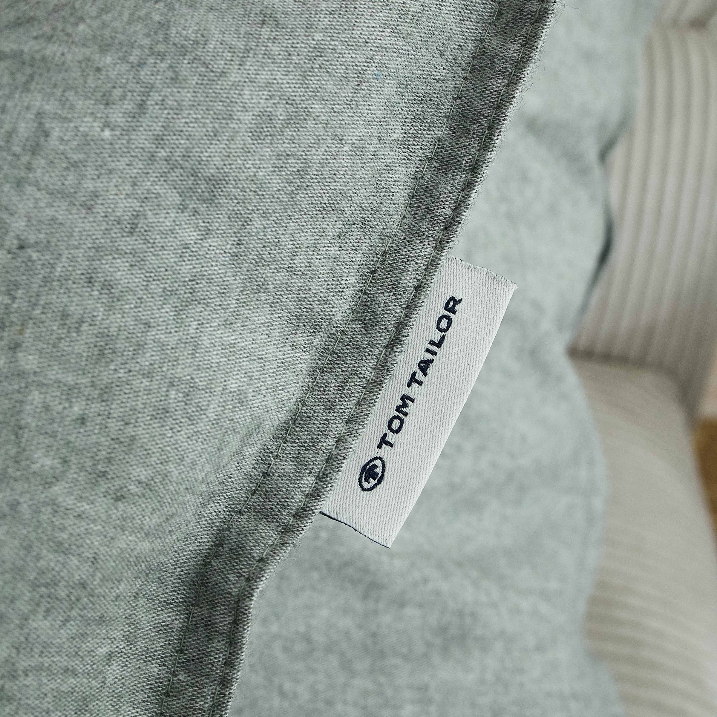 TOM TAILOR HOME Bettwäsche »WOVEN MELANGE in Gr. 135x200cm oder 155x220cm«, new bedroom, Doppelnaht am Kissen, gewebtes Label