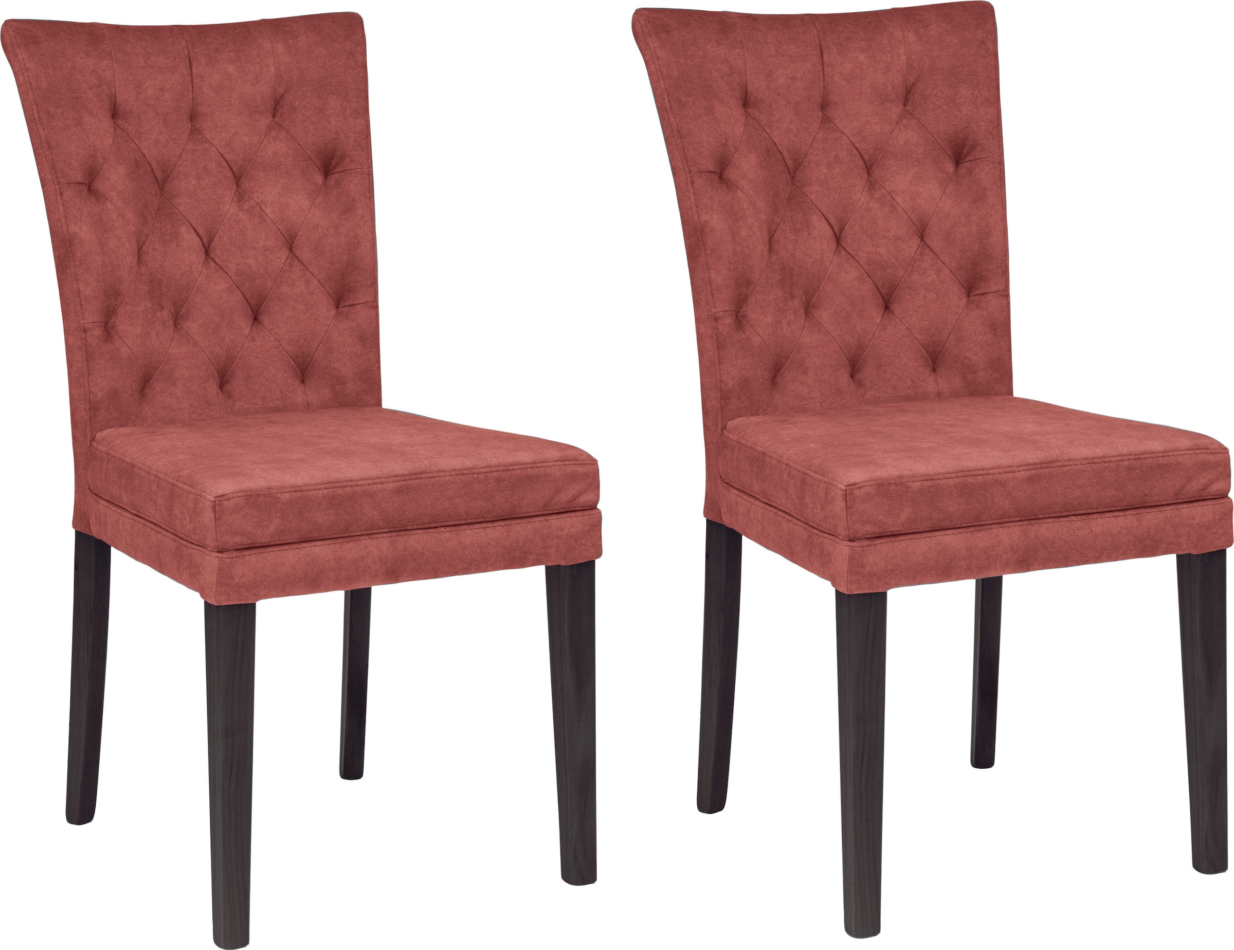 Home affaire 4-Fußstuhl "Colorado" (Set) 2 Stk.Beine aus Buche, wengefarben günstig online kaufen