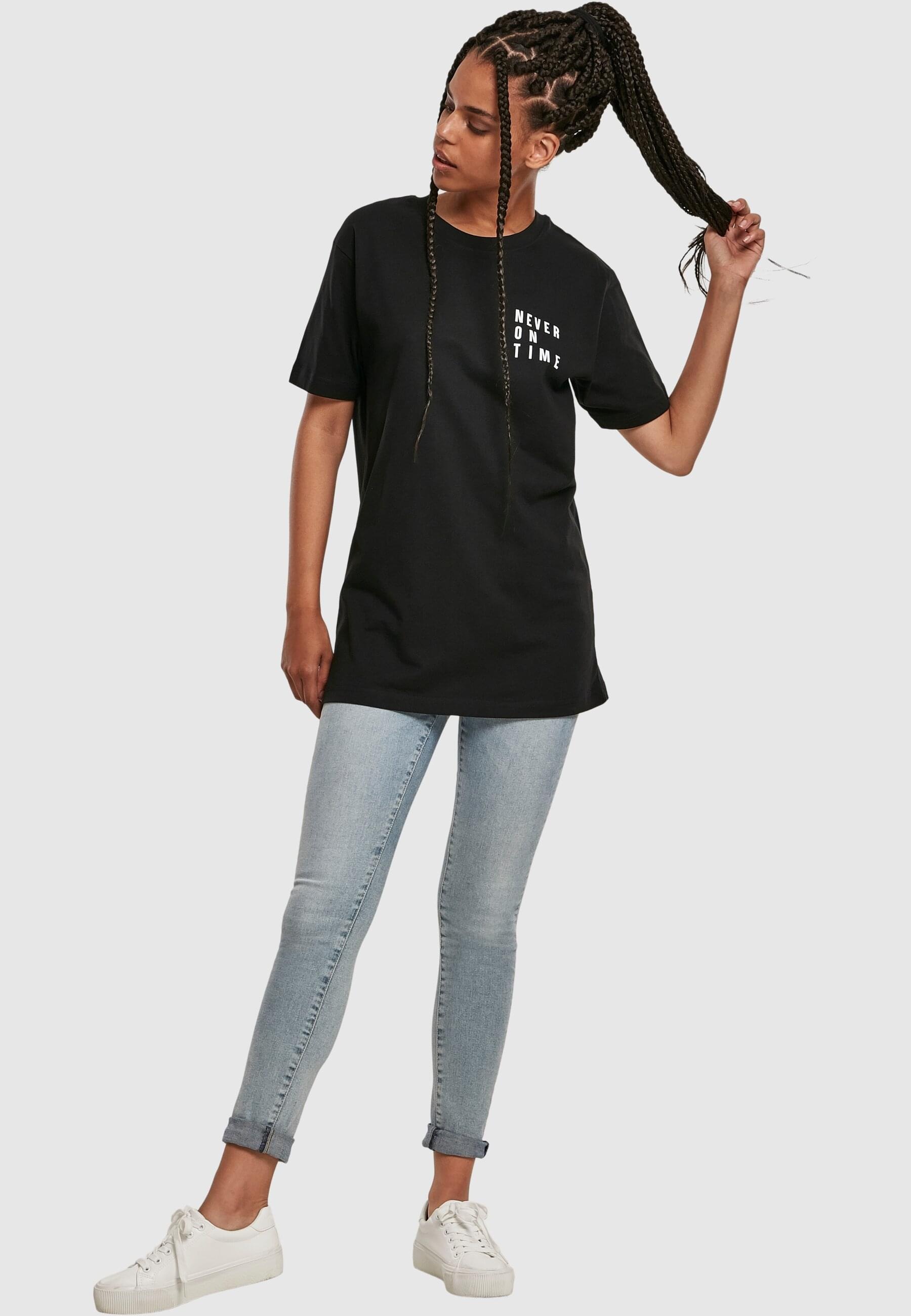 MisterTee Kurzarmshirt »MisterTee Damen Never On Time Tee«, (1 tlg.)