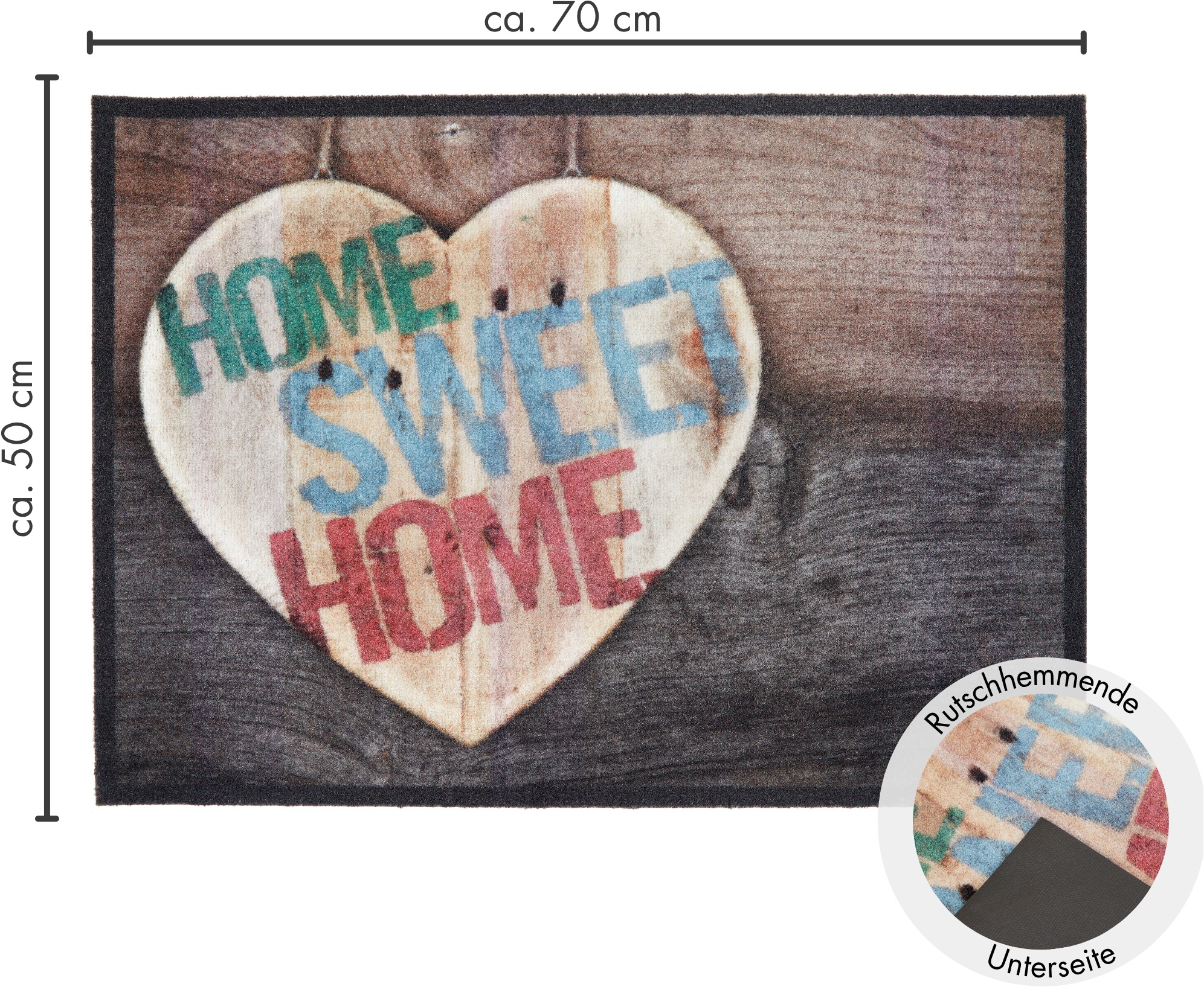 Andiamo Fußmatte »Rinaldo, Made in Belgium« rechteckig 10 mm Höhe Schmutzfangmatte, verschiedene Motive, rutschhemmend, waschbar