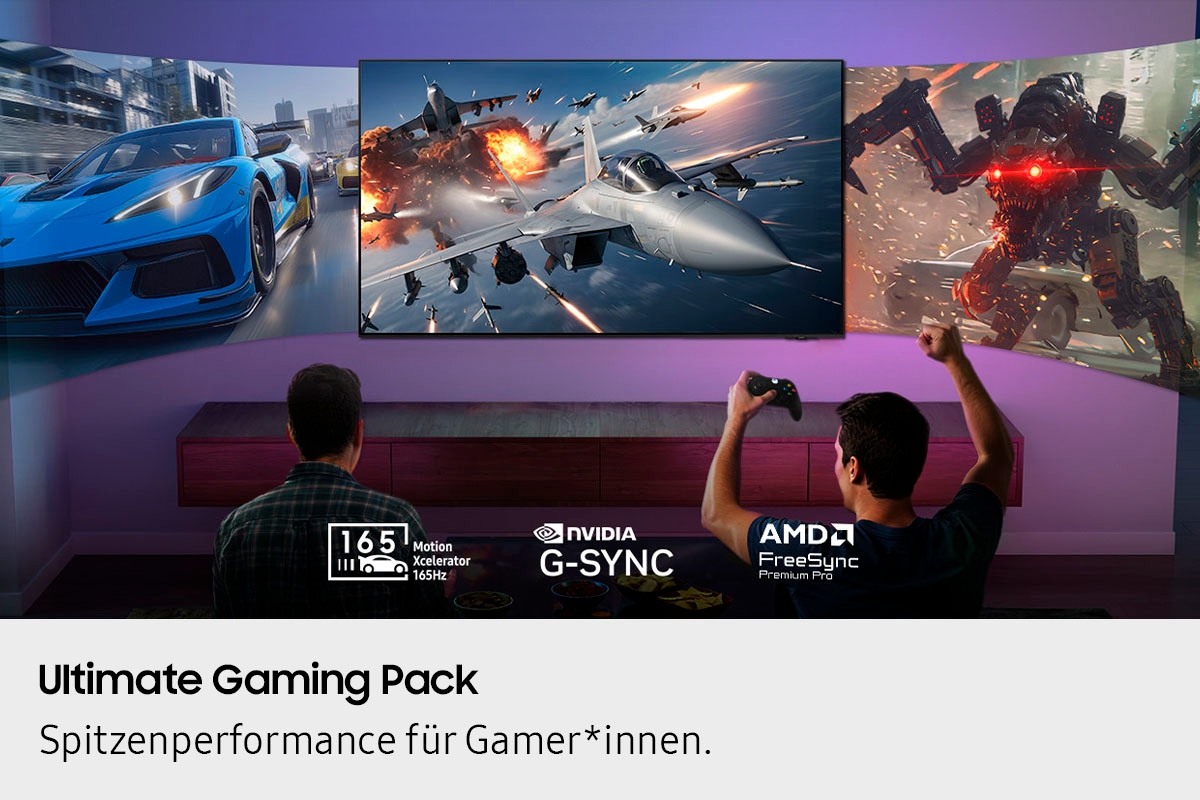Samsung OLED-Fernseher »GQ77S95FAT« 195 cm/77 ″ Smart-TV HDR Pro & Glare Free, Dolby Atmos & AI Sound, Gaming Hub, bis zu 165Hz