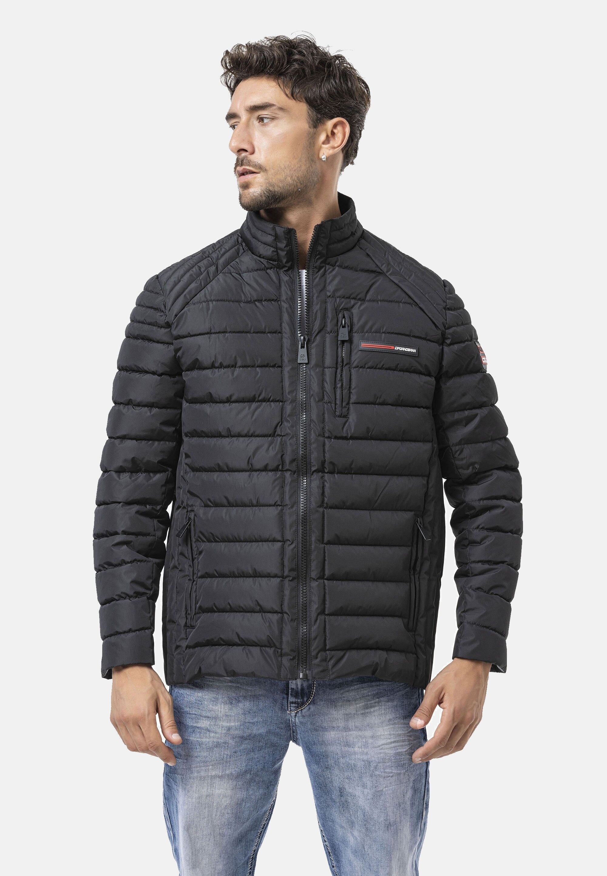 Cipo & Baxx Winterjacke »CM225« ohne Kapuze alltagstauglich mit sportlichem Design