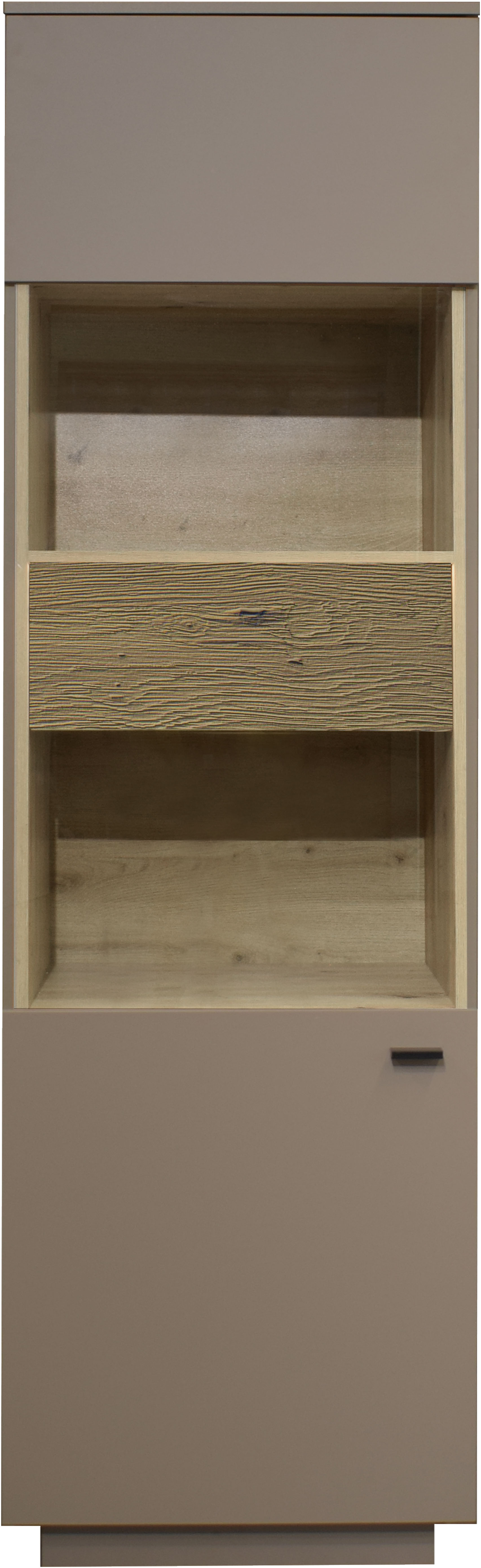 Mäusbacher Standvitrine Standvitrine, BHT 60/196/45 cm, inkl. Griffbeleuchtung, Türdämpfung