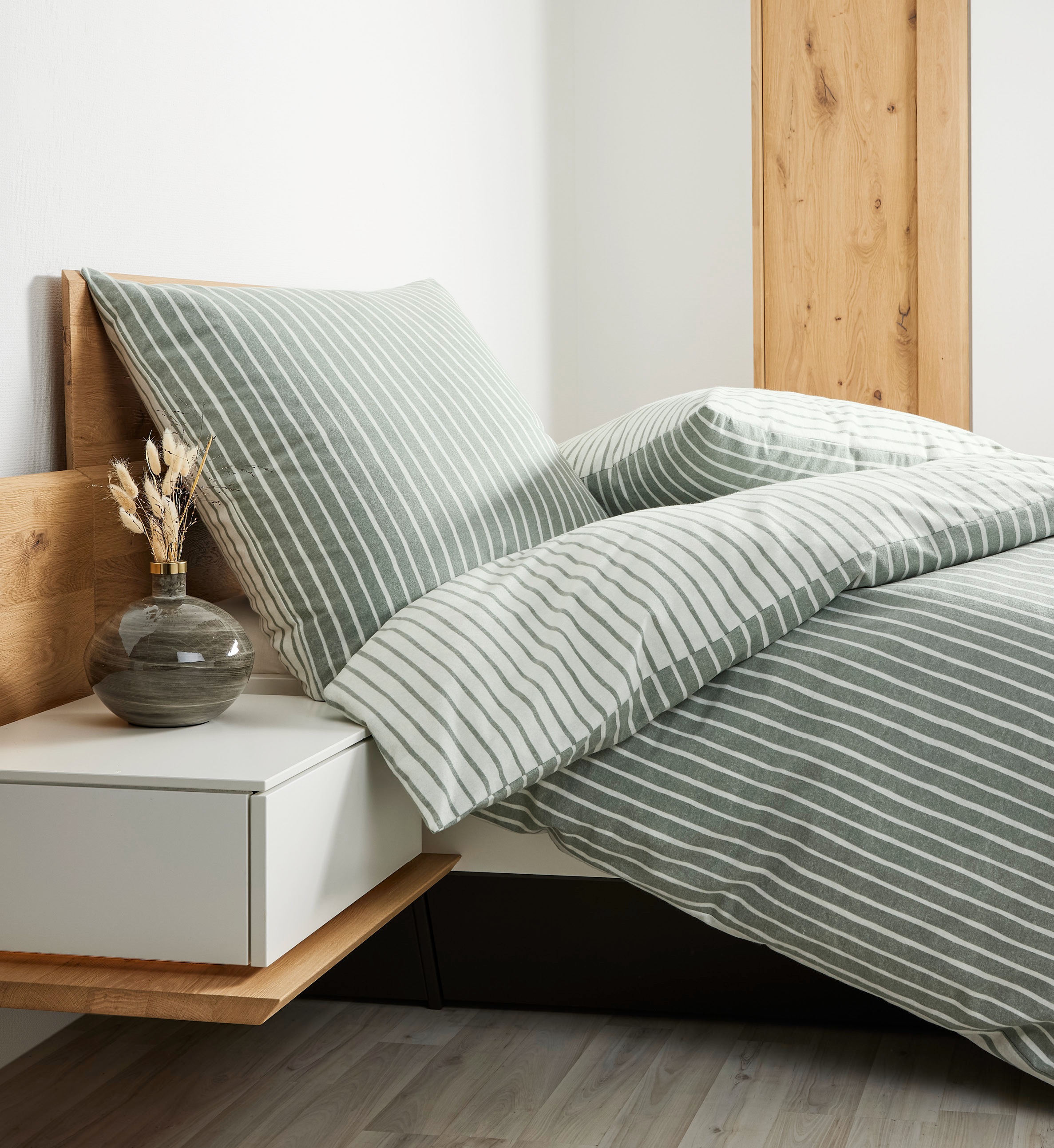 Janine Wendebettwäsche "Feinbiber65170 08" mit Reissverschluss günstig online kaufen