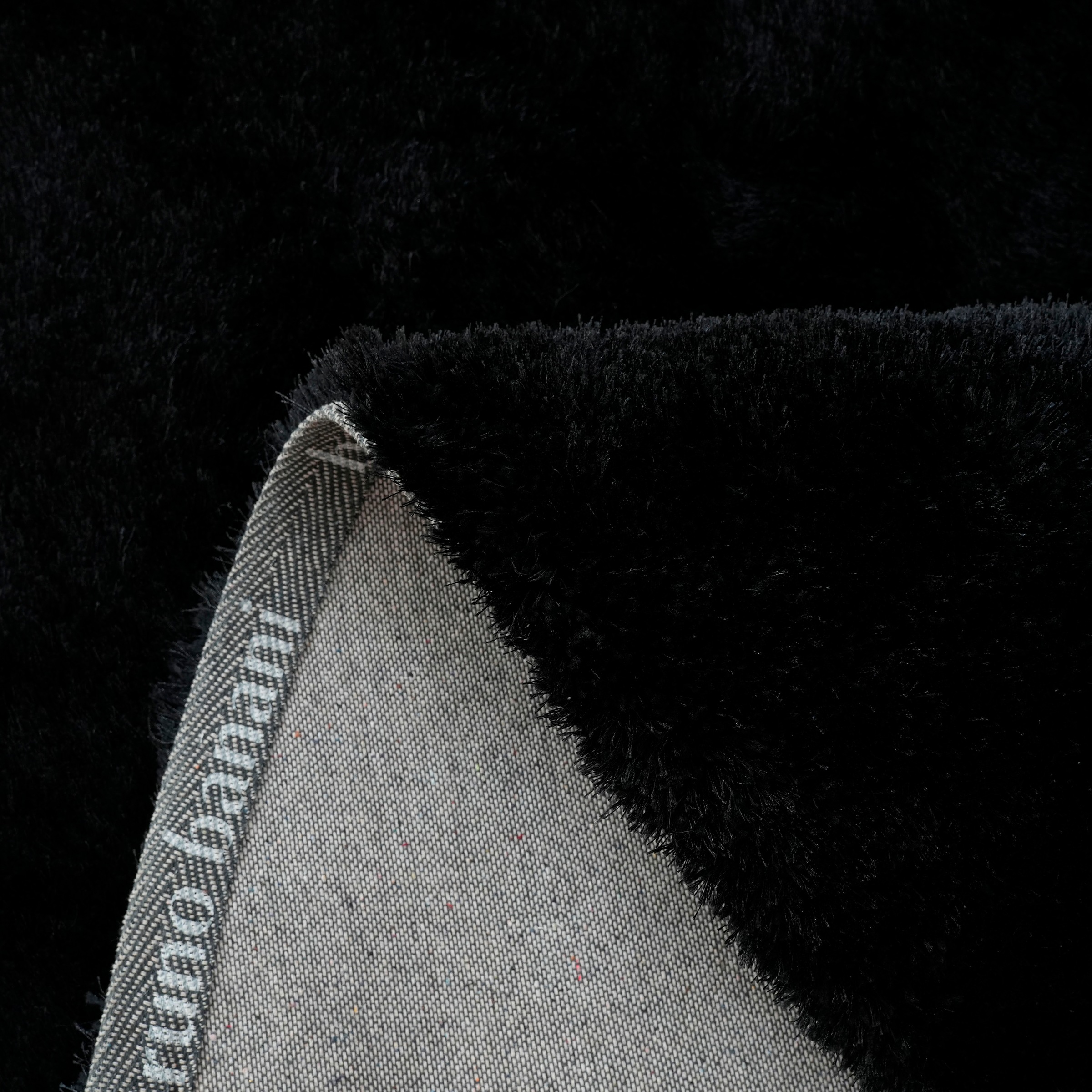 Hochflor-Teppich BRUNO BANANI "Dana Bean shape, besondere Form, weich, Mikrofaser Teppiche" Gr. 71, schwarz, B:160cm H:30mm L:240cm, Kunstfaser, Teppiche, organische Form, uni, Wohnzimmer, Schlafzimmer, Esszimmer 3