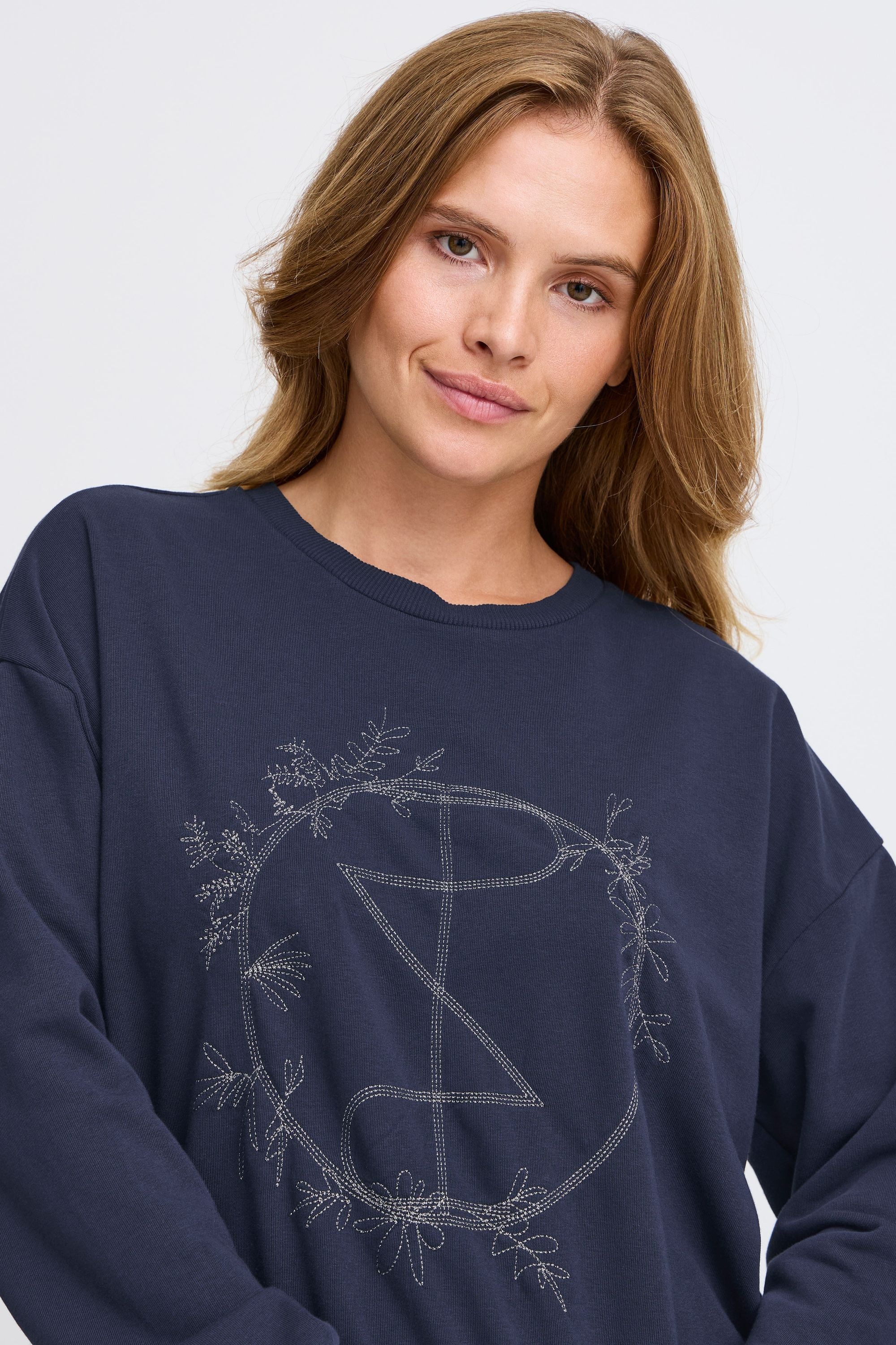 Pulz Jeans Rundhalspullover »Rundhalspullover PZTABITA Logo Sweatshirt«
