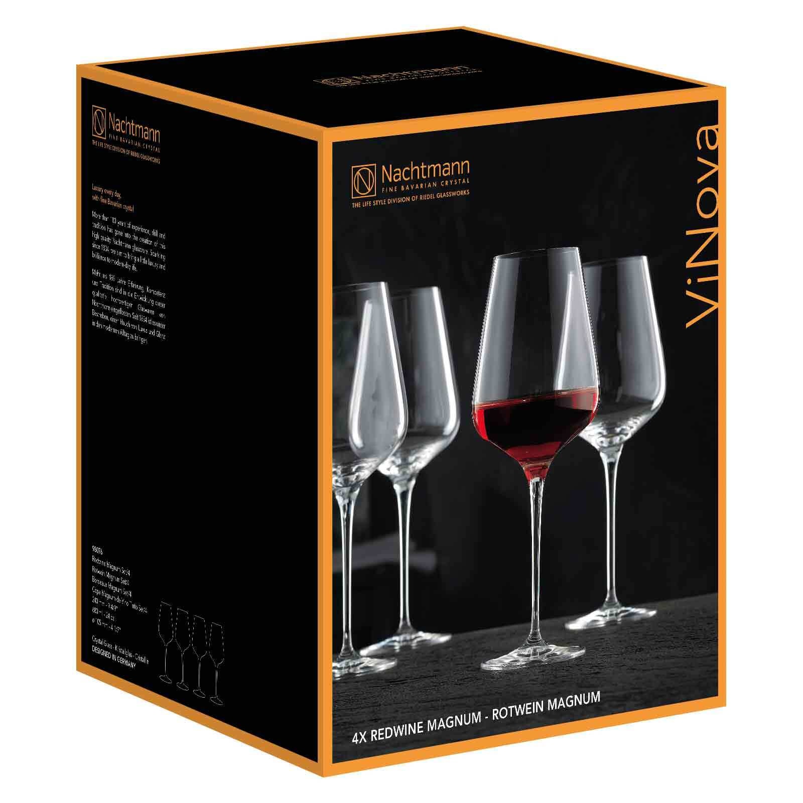 Nachtmann Rotweinglas »Bordeauxgläser ViNova 680 ml 4er Set transparent«