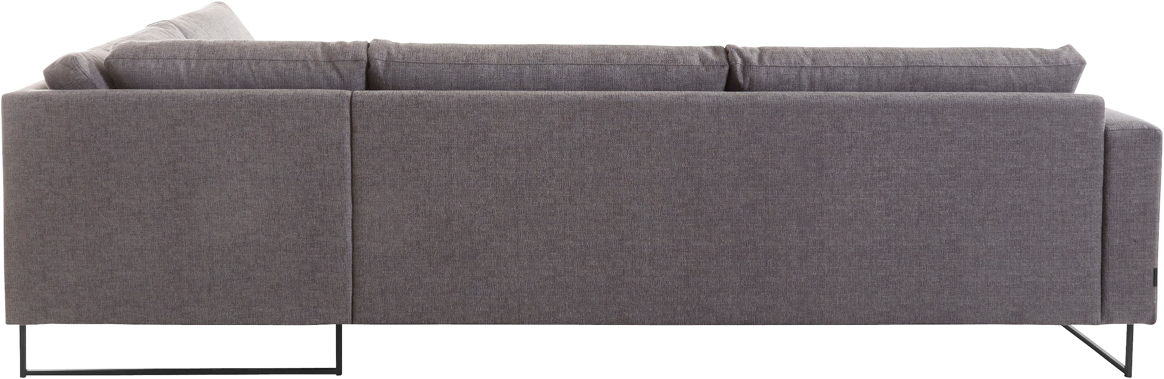 Places of Style Ecksofa »Jagger, L-Form,«, inklusive Zierkissen in Samtoptik, mit Metall Beinen