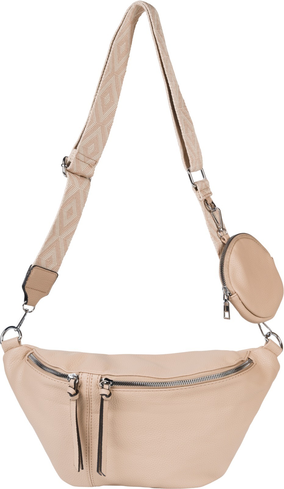 styleBREAKER Umhängetasche "Halbmond Crossbody Bag Set 3-Teilig"