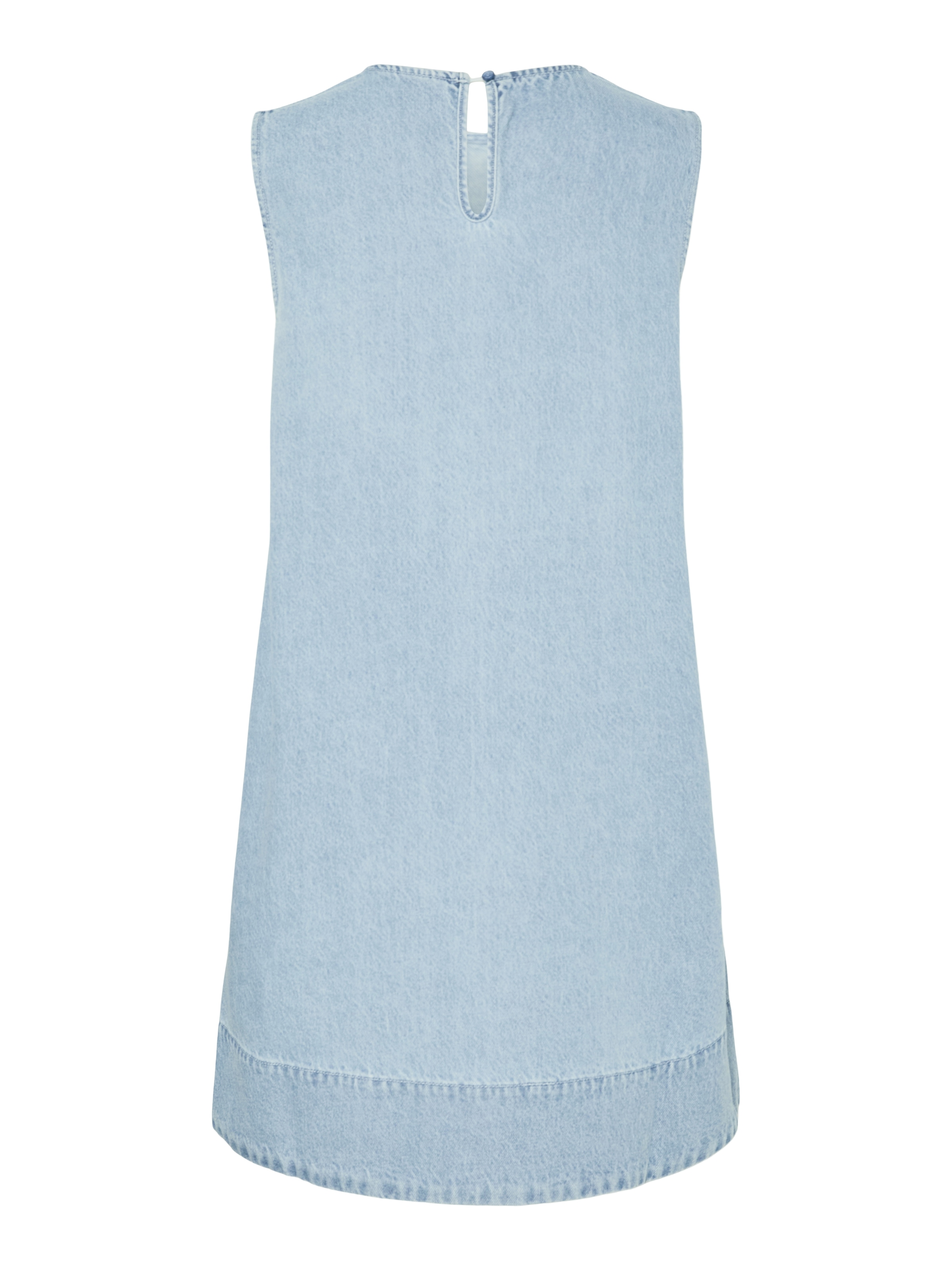 pieces Jeanskleid »PCFLORA SL MINI DENIM DRESS NOOS« mit A-Linien-Schnitt