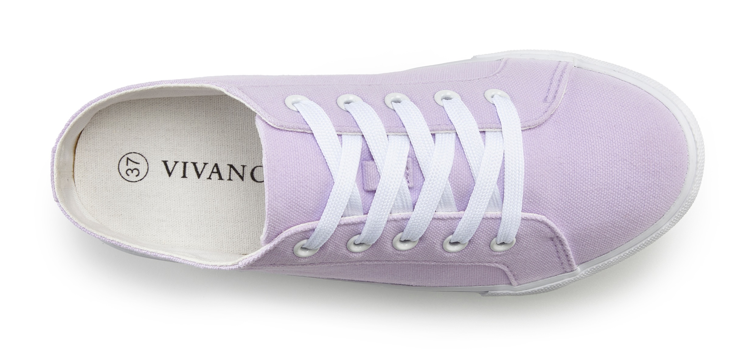 Sabot VIVANCE "Sneaker, Clog, Slip-On-Sneaker", Damen, Gr. 38, lila (flieder), Obermaterial: 100% Textilmaterial. Decksohle: 100% Textilmaterial. Futter: 100% Textilmaterial. Laufsohle: 100% Synthetik, unifarben, Basic, Schuhe Sabot, zum Reinschlüpfen mit 3