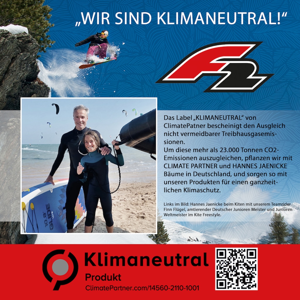 F2 SUP-Board »Open Water mit Sitz + Wendepaddel«, (mit Paddel und Sitz)