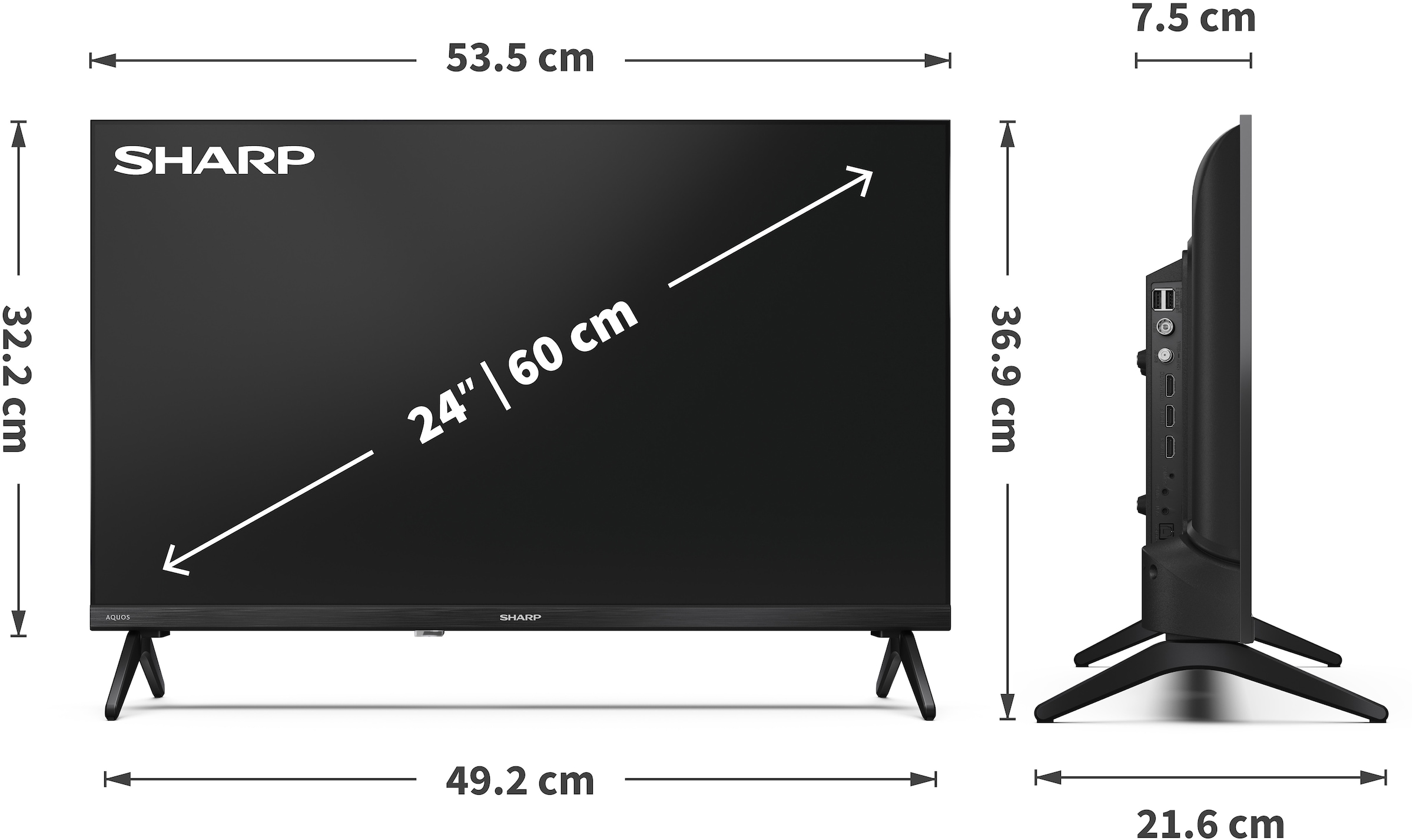 Sharp LED-Fernseher »1T-C24HEx« 60 cm/24 ″ HD ready Smart-TV