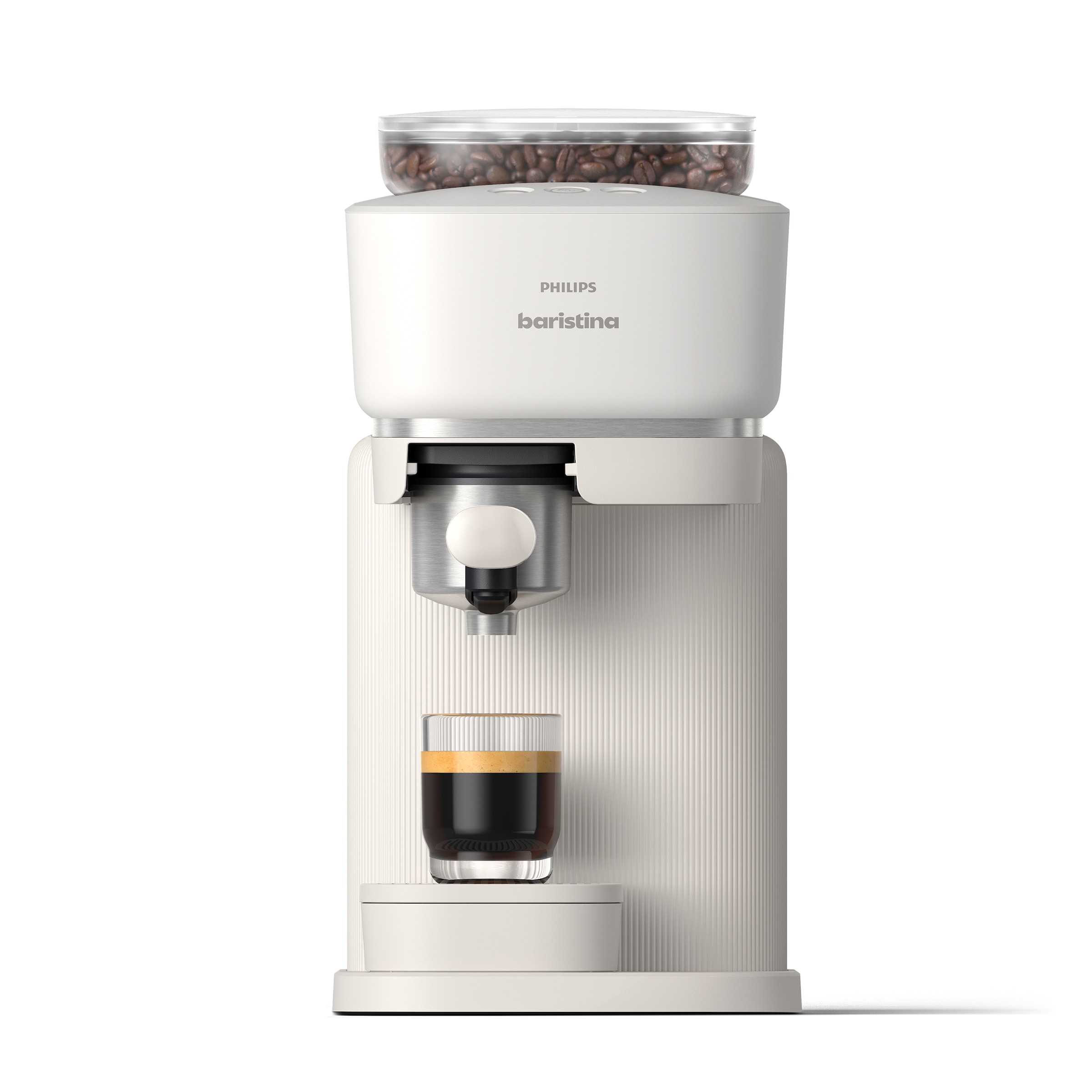 PHILIPS baristina Espressomaschine »BAR300/00 mit Mahlwerk für ganze Bohnen« 16 bar Pumpendruck, Naturweiß​