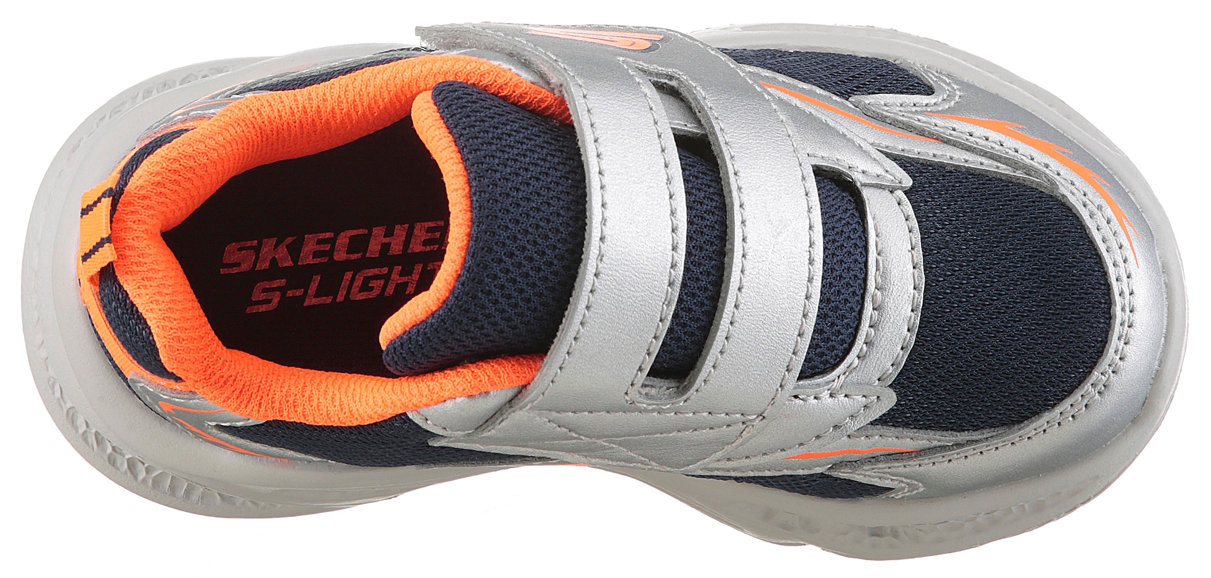 Skechers Sneaker »SKECHERS METEOR-LIGHTS«, Klettschuh mit Blinkfunktion, Größenschablone zum Download