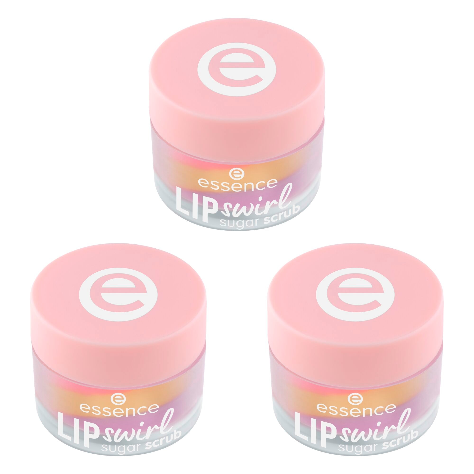 ESSENCE Kinder Lippenpflegemittel "LIP swirl sugar scrub", bunt, Lippen-Kosmetika, 3-tlg., pflegend