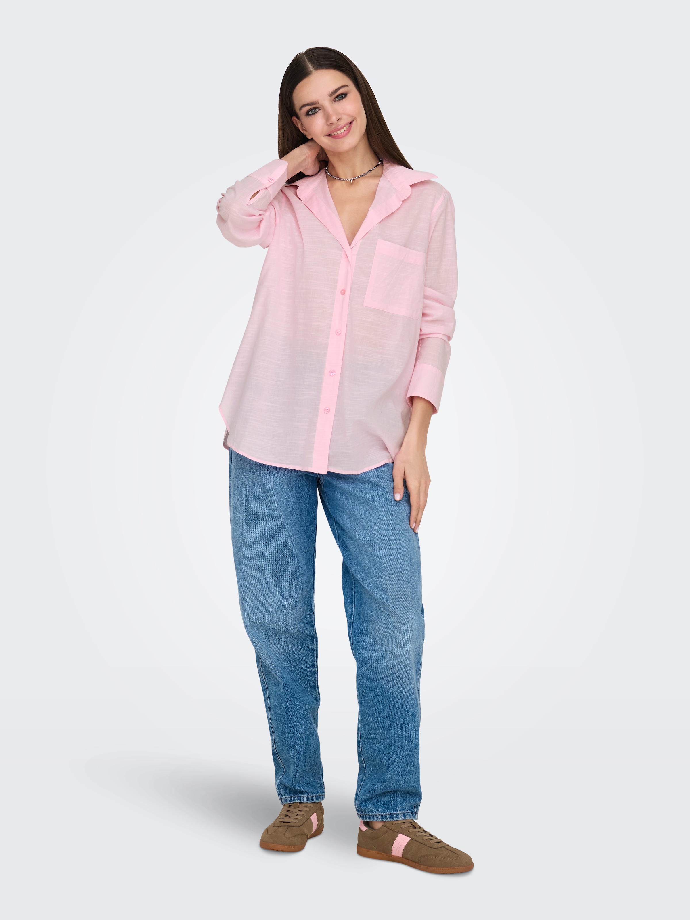 ONLY Langarmbluse »ONLSALINA L/S SHIRT WVN«