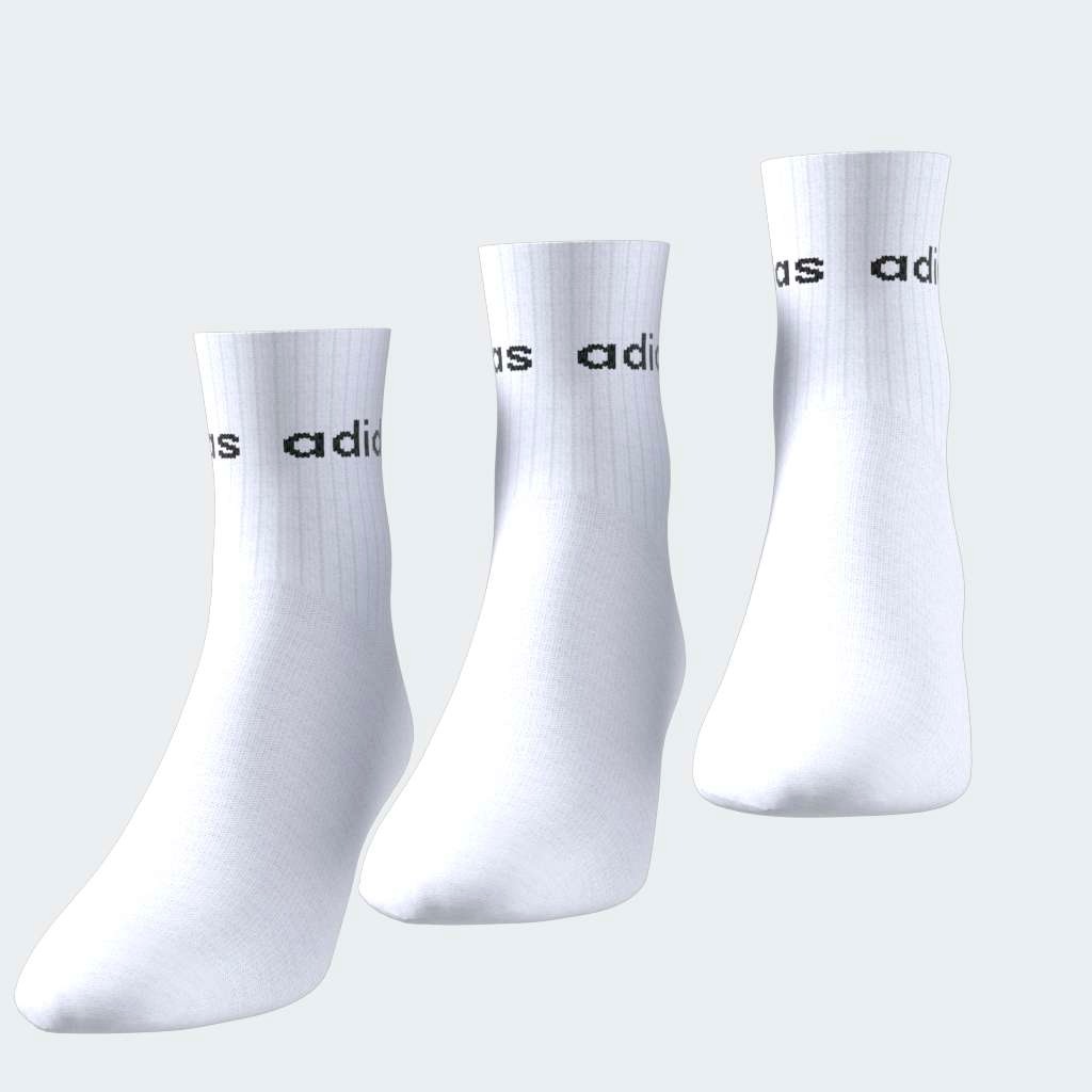 Mädchen Funktionssocken "LIN KIDS CRW 3P", ADIDAS PERFORMANCE, Gr. 34, weiß, Obermaterial: 65% Baumwolle, 31% Polyester, 4% Elasthan, Socken